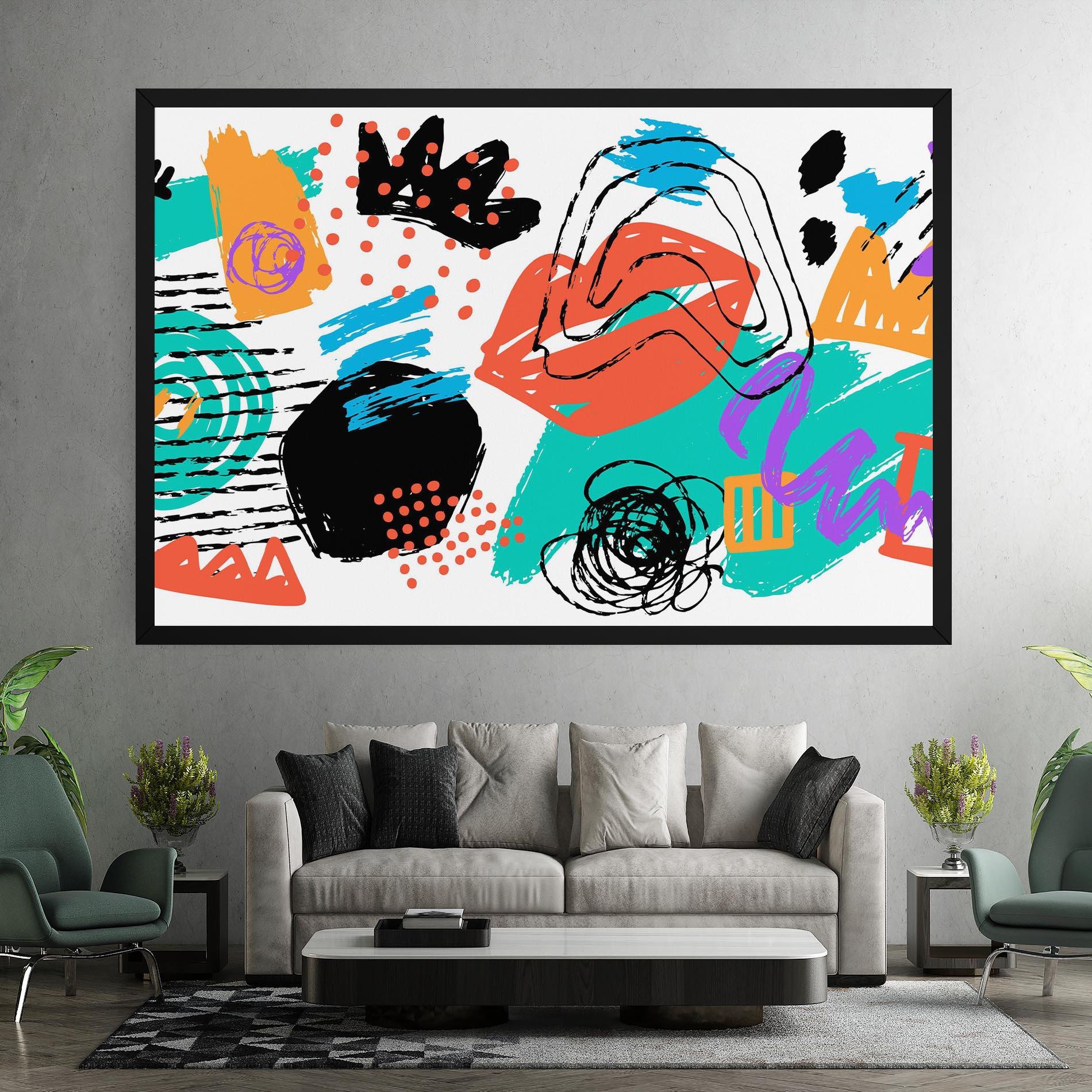 Vászonkép Drawing Collage Art mockup 7