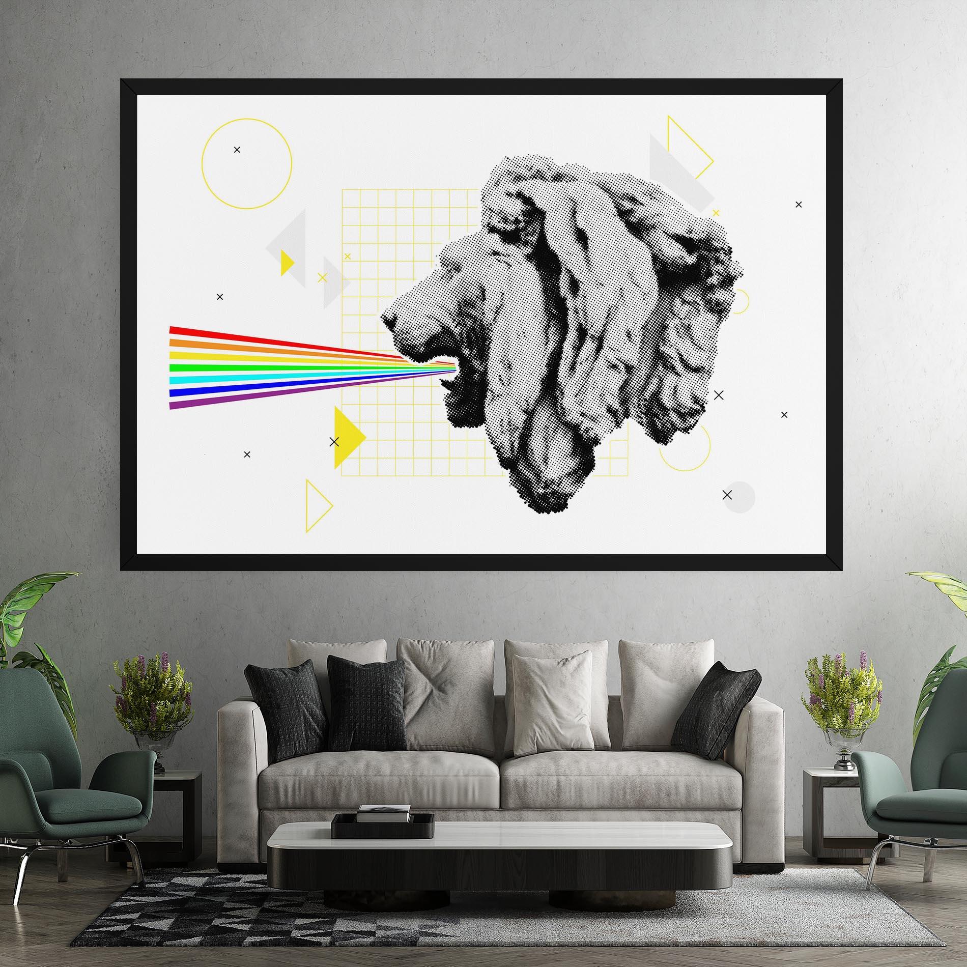 Vászonkép Lion Collage mockup 7