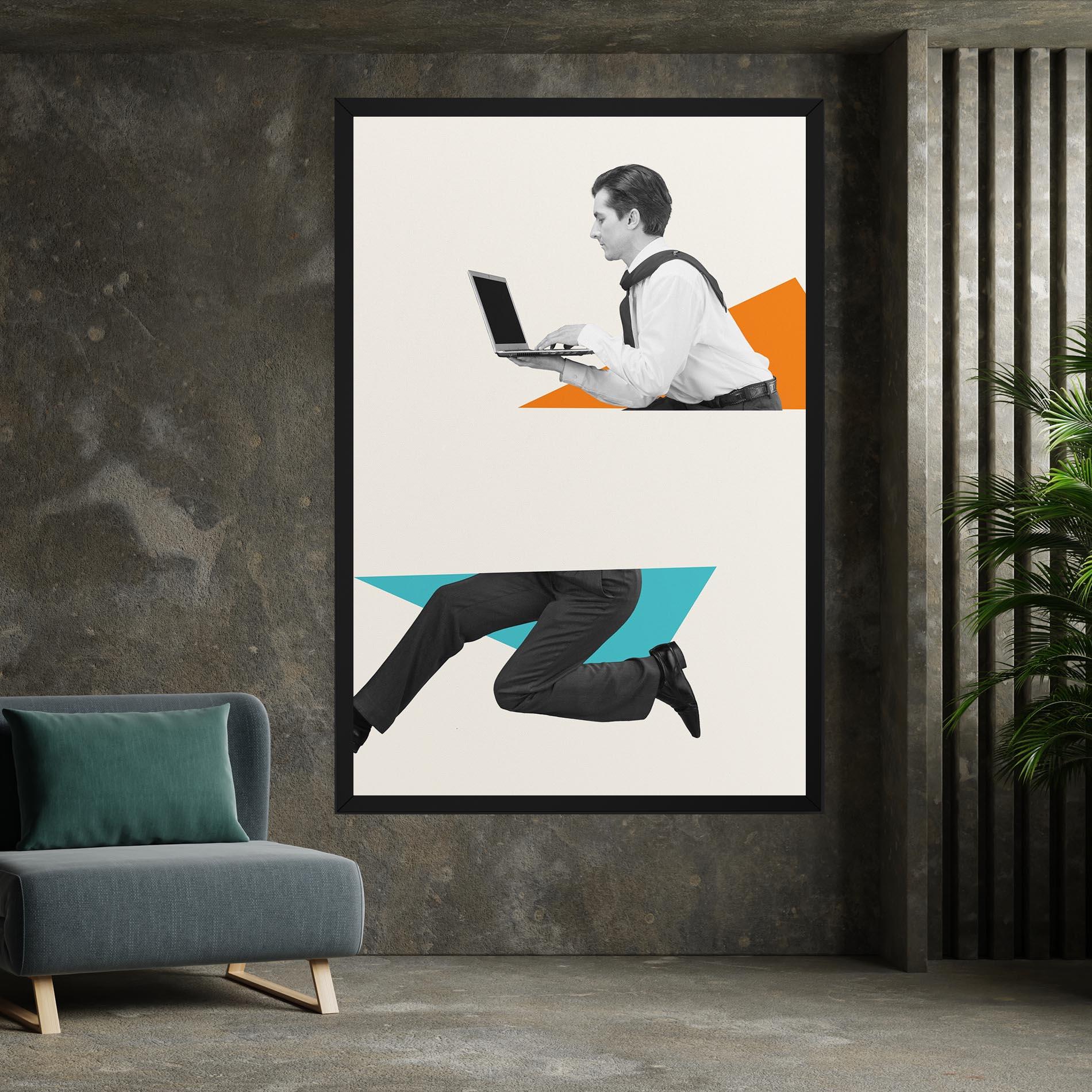 Vászonkép Businessman Collage mockup 7