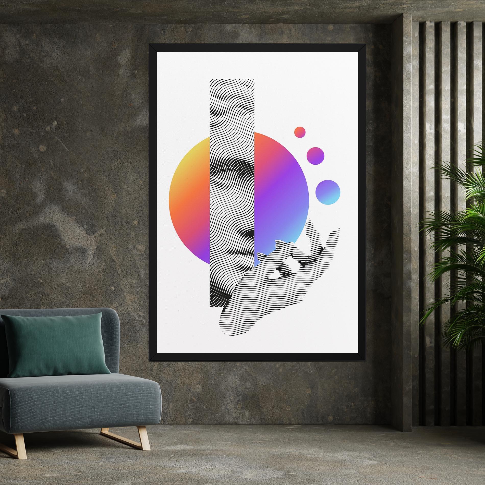 Vászonkép Orange Light Statue mockup 7