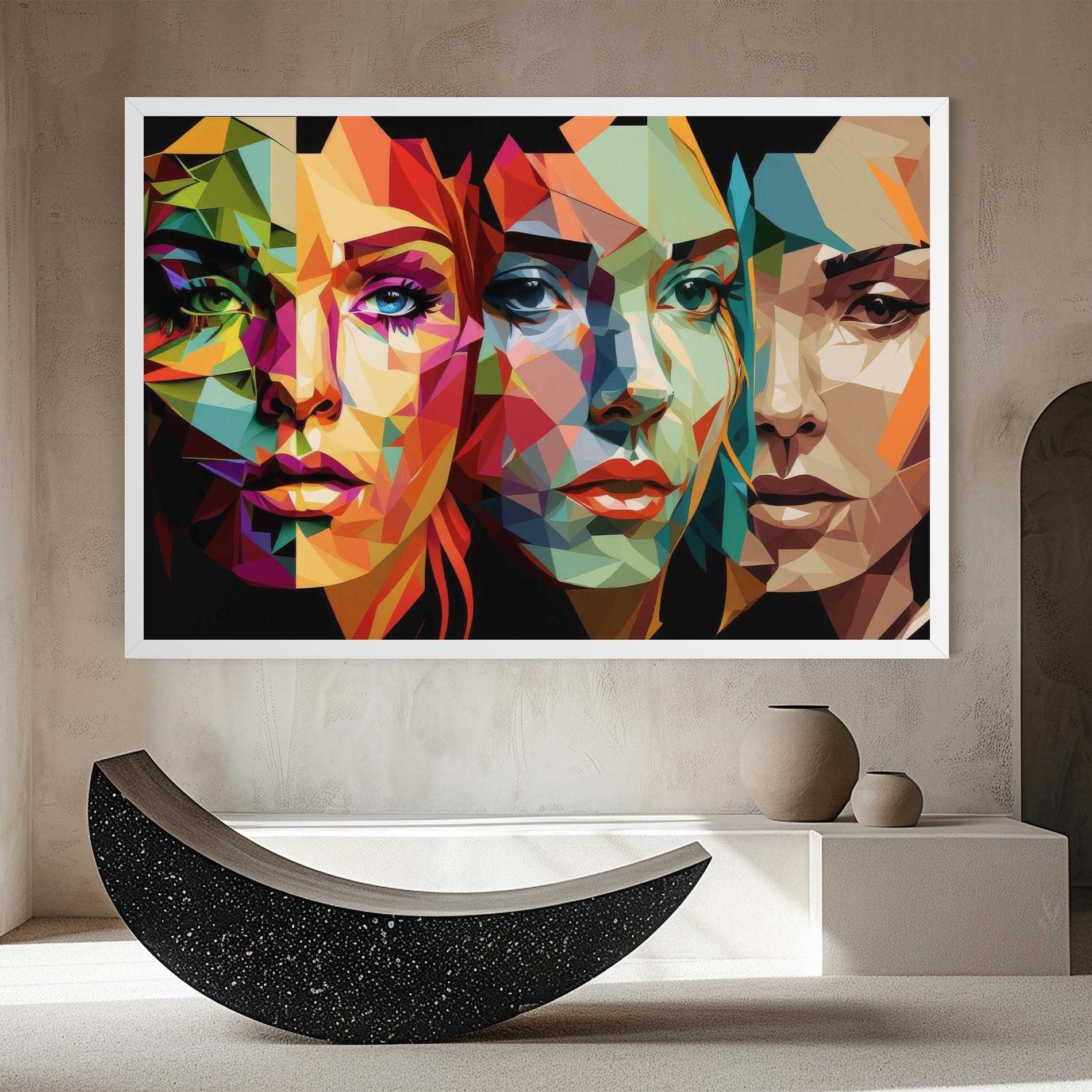 Vászonkép Women Face Collage mockup 8