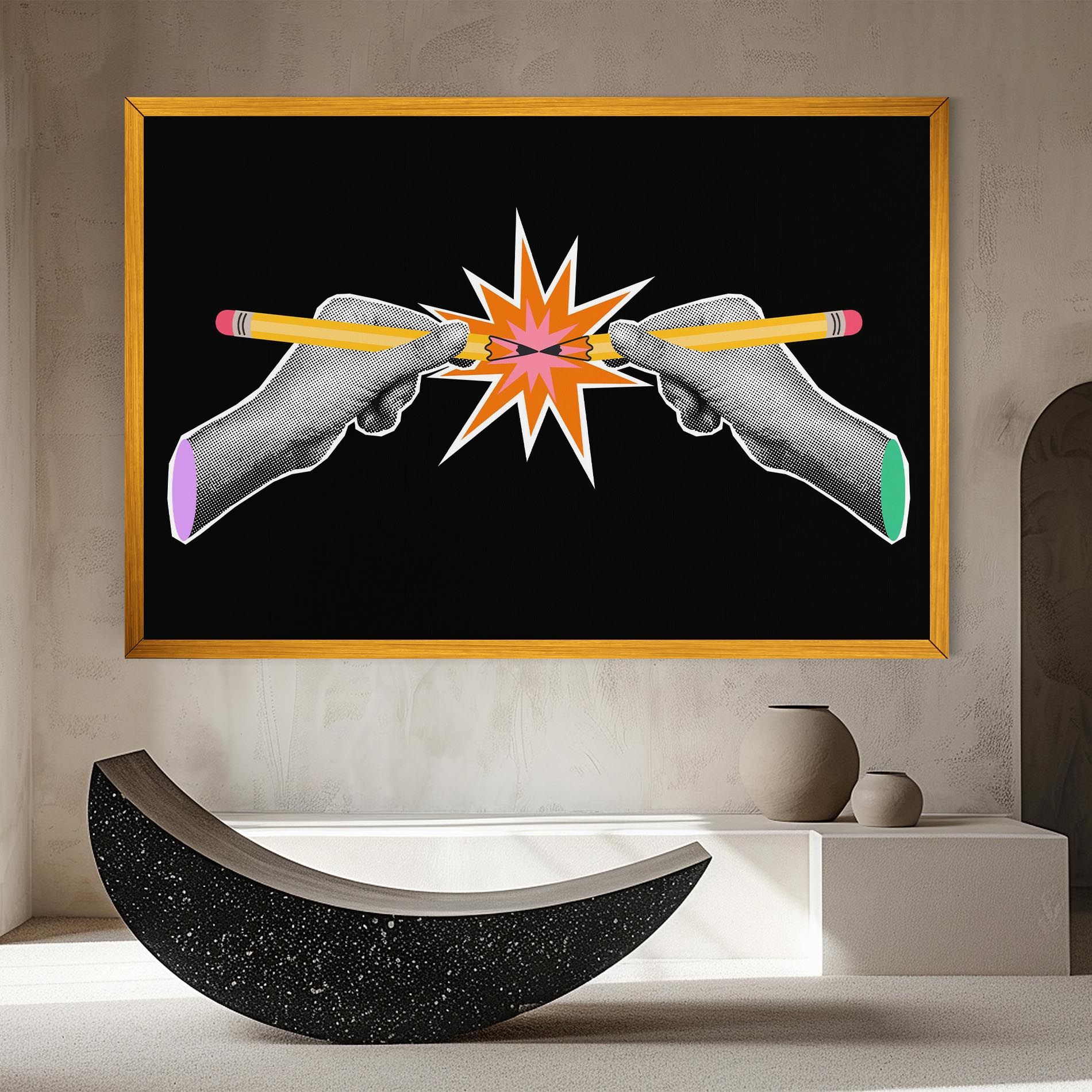 Pencil Hand mockup 8