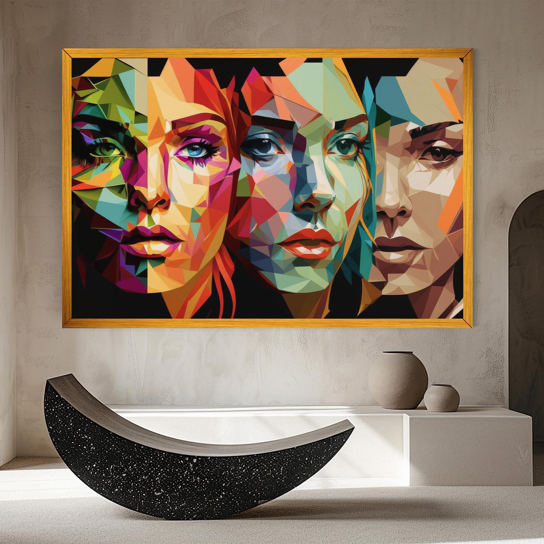 Vászonkép Women Face Collage mockup 8