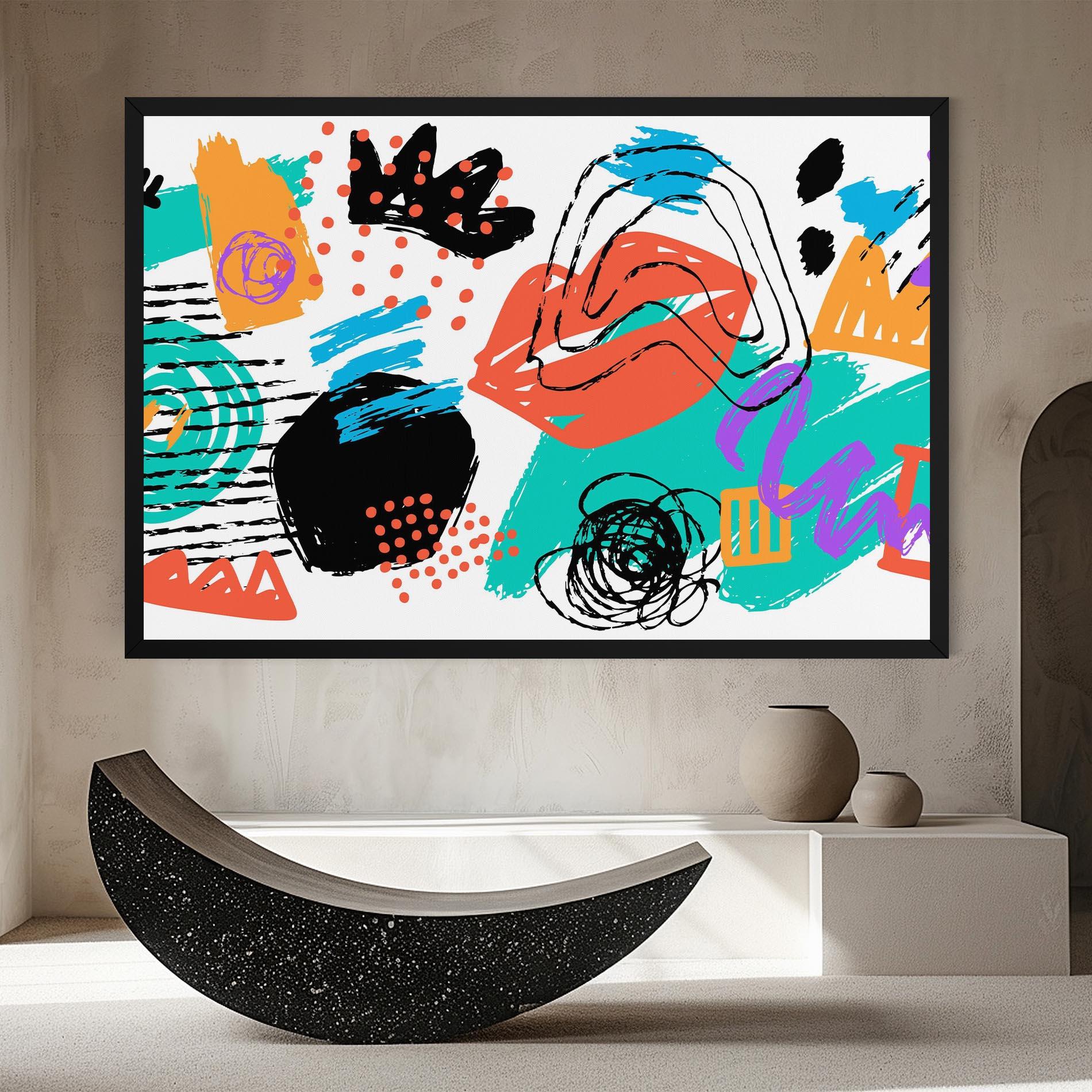 Vászonkép Drawing Collage Art mockup 8