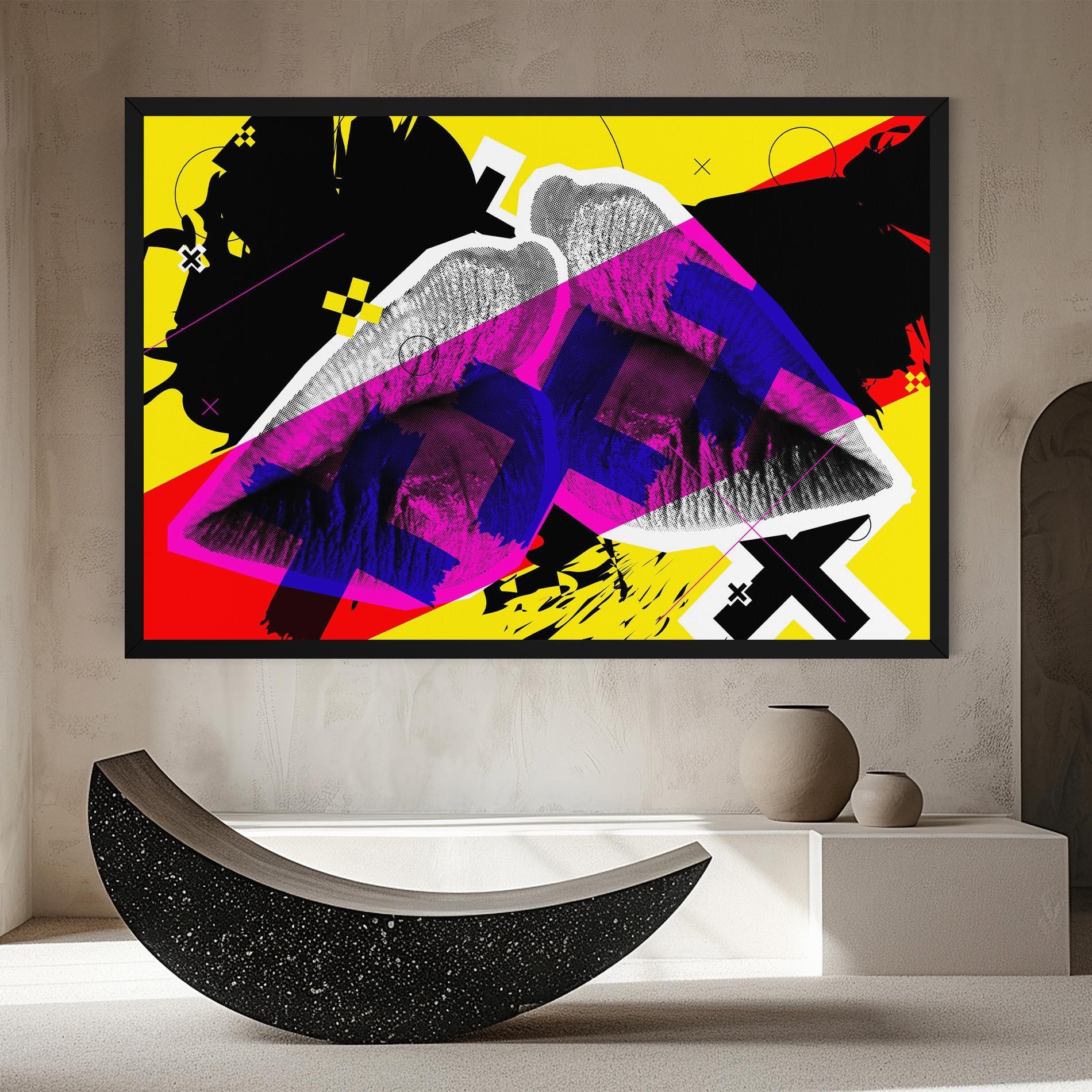 Vászonkép Lips Purple Light mockup 8