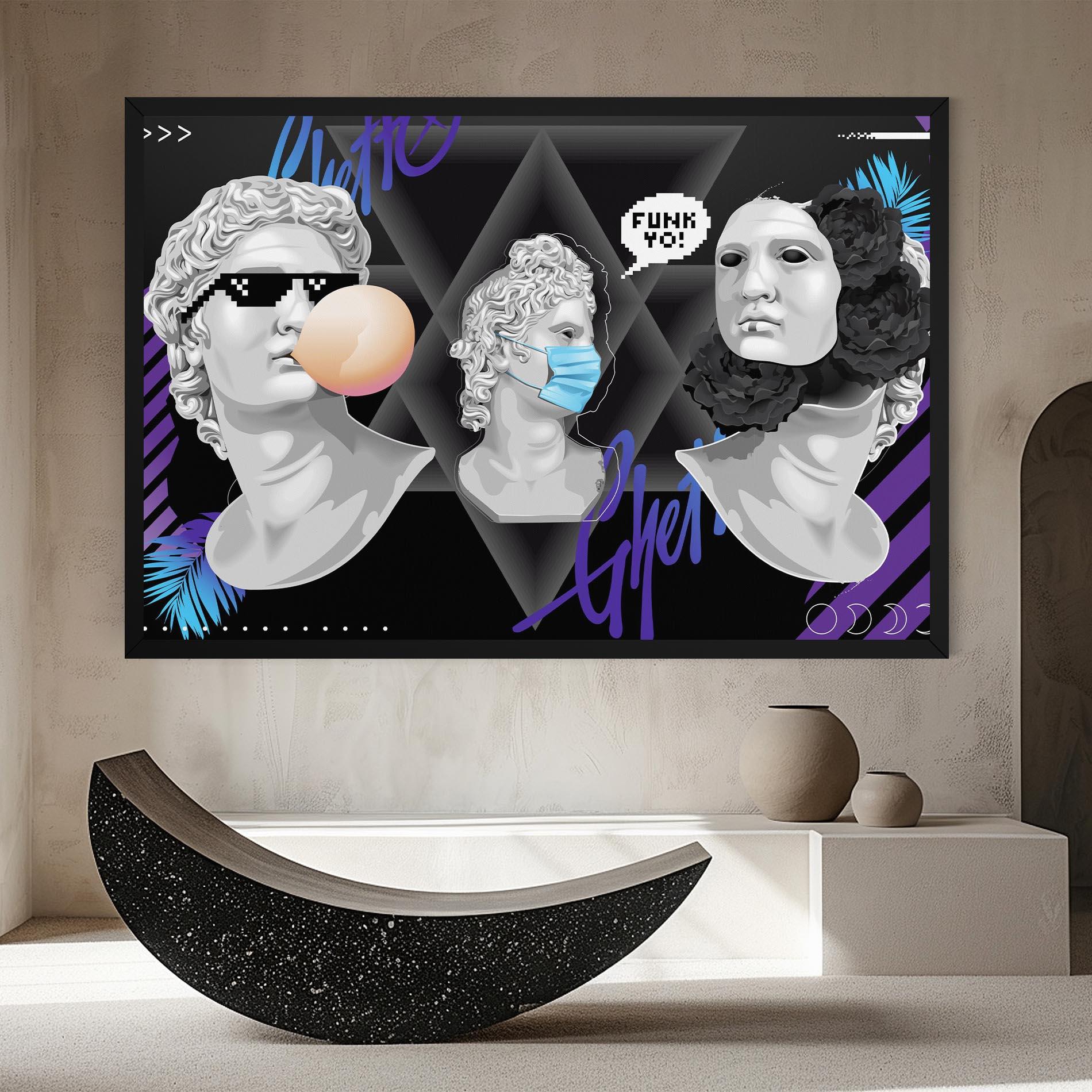 Vászonkép Statue Mask mockup 8