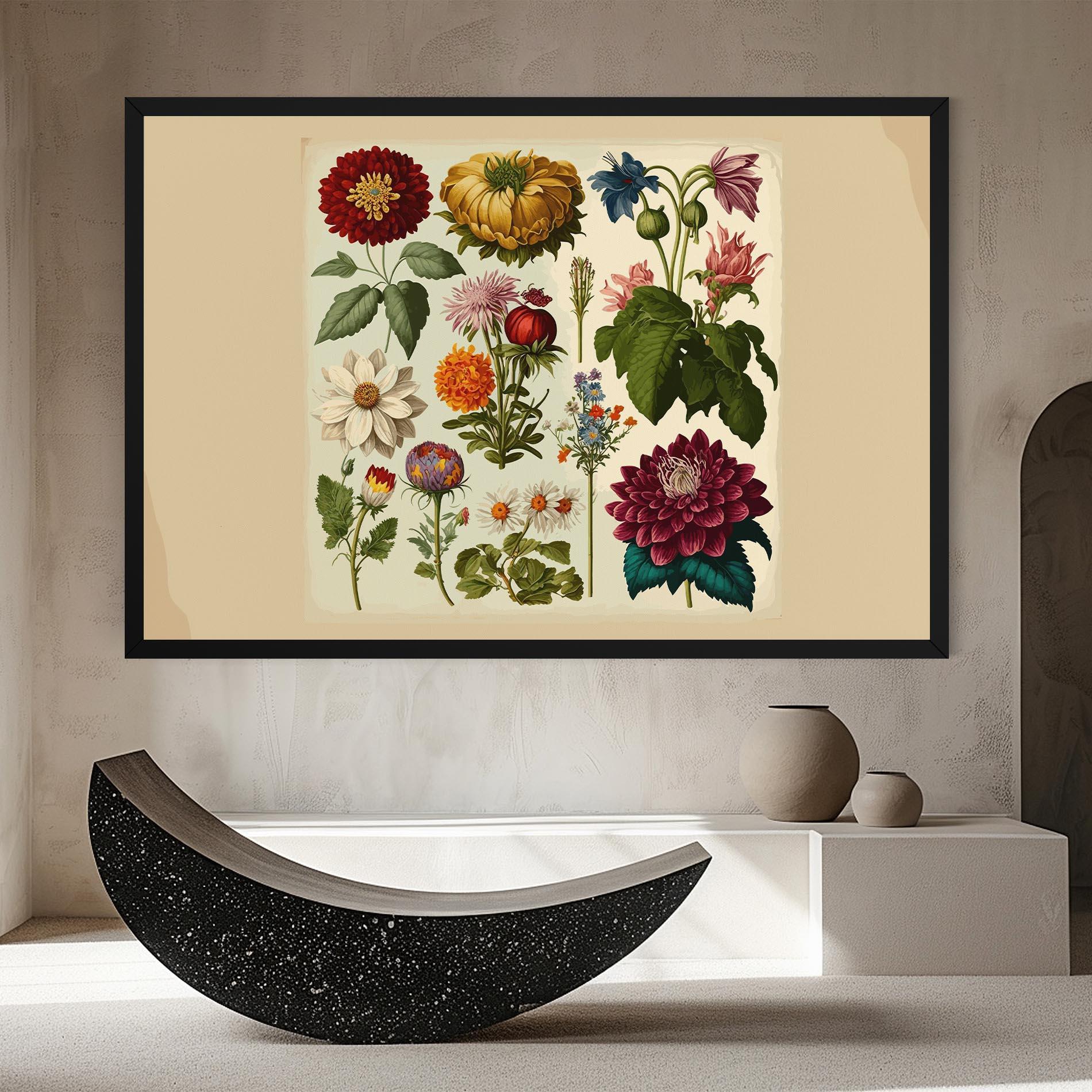 Vászonkép Vintage Botanical mockup 8