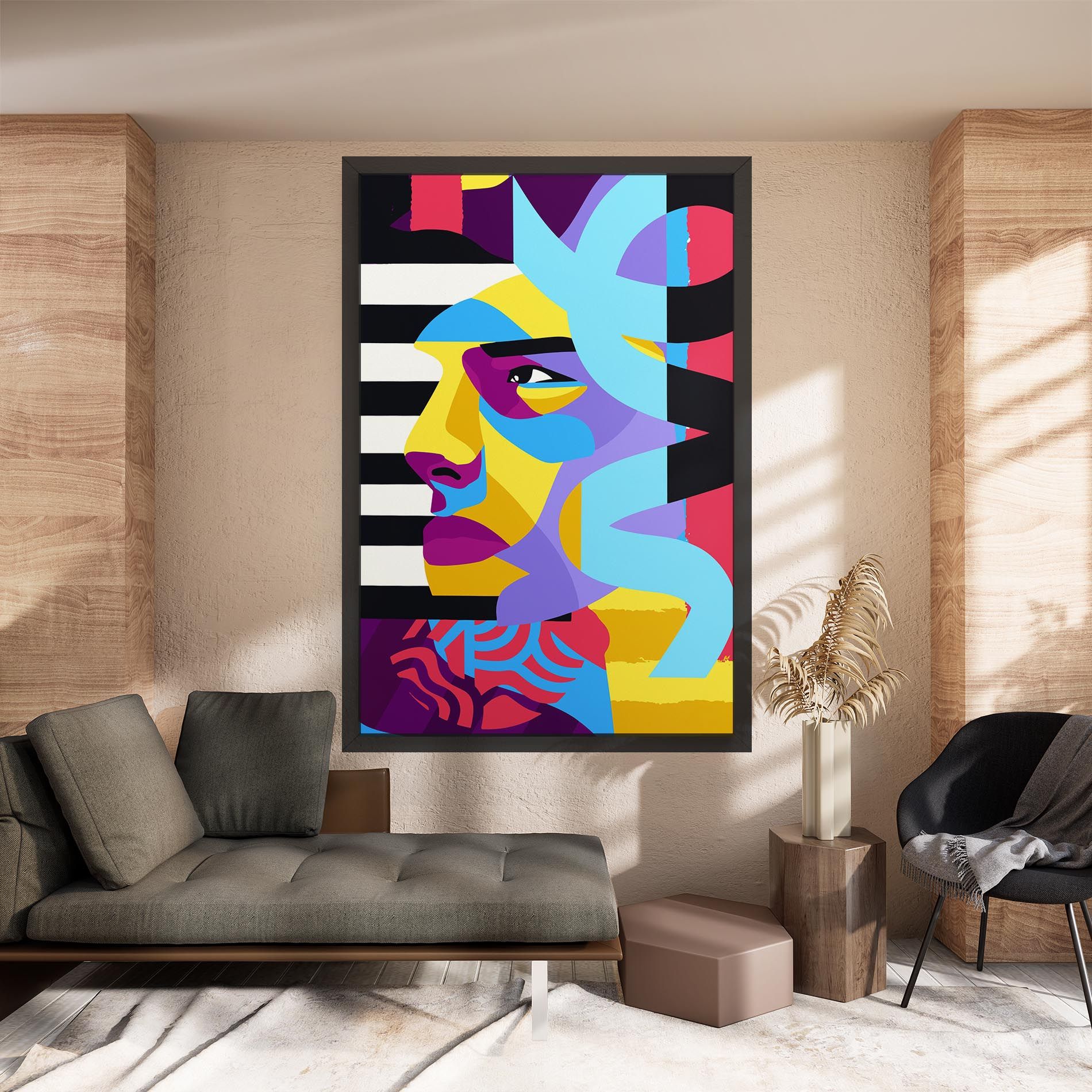 Abstract Male Face mockup 8