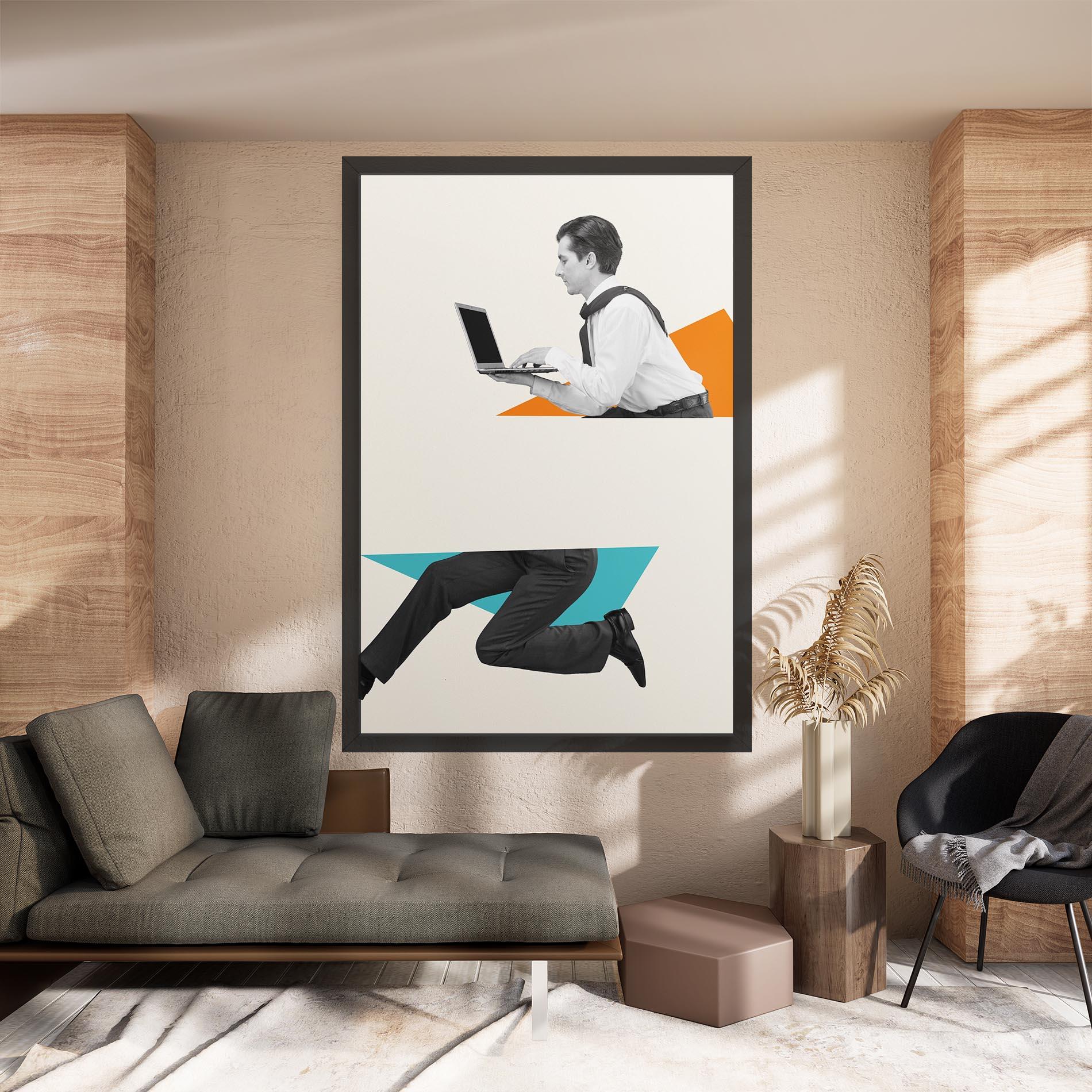 Vászonkép Businessman Collage mockup 8