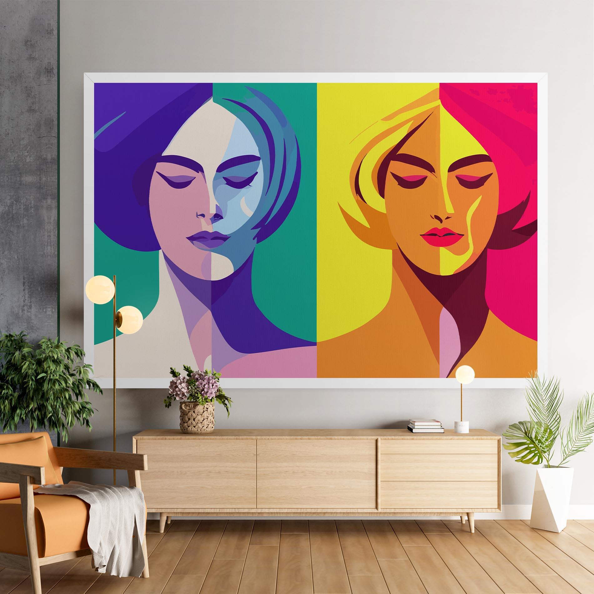 Vászonkép Winter Summer Girl mockup 9