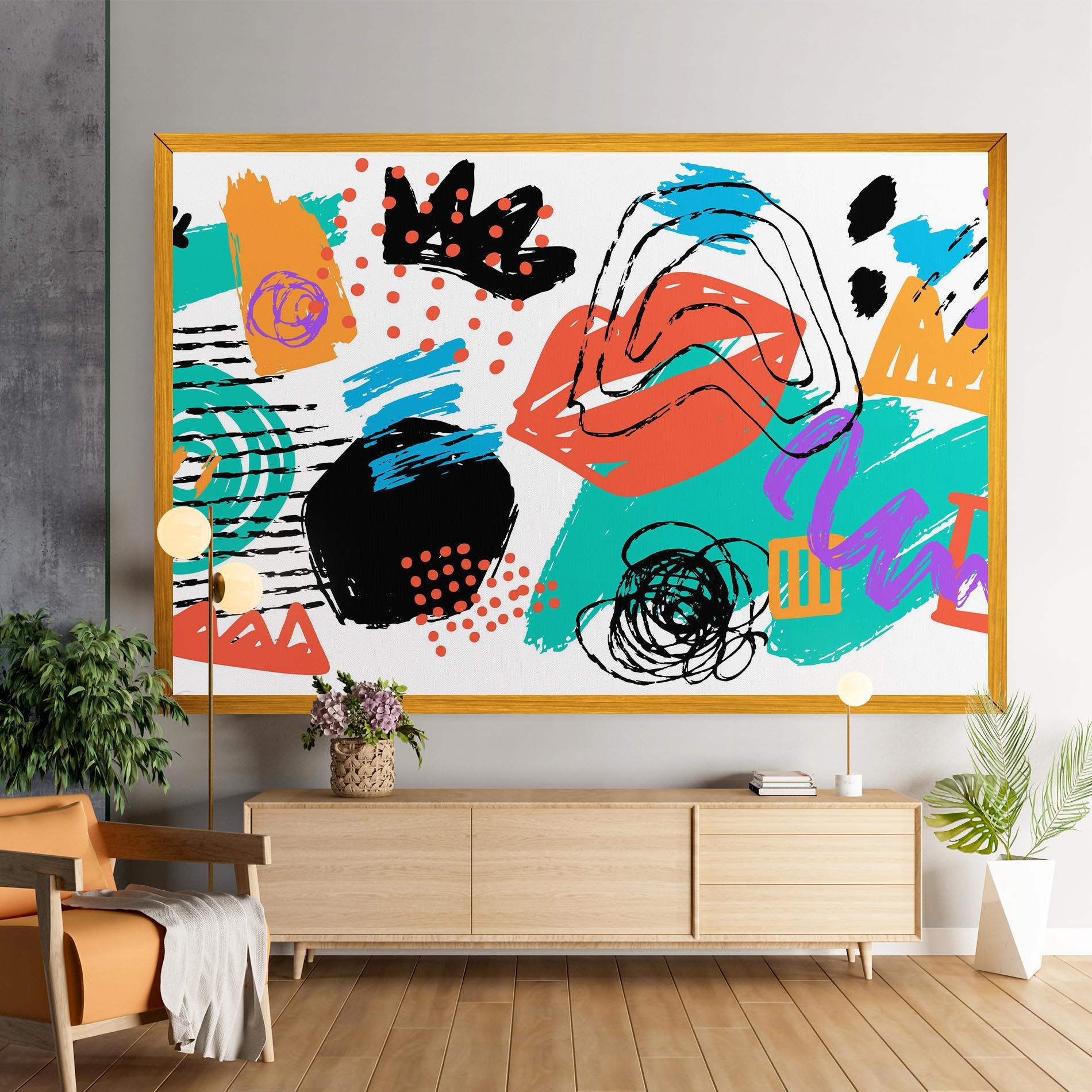 Vászonkép Drawing Collage Art mockup 9