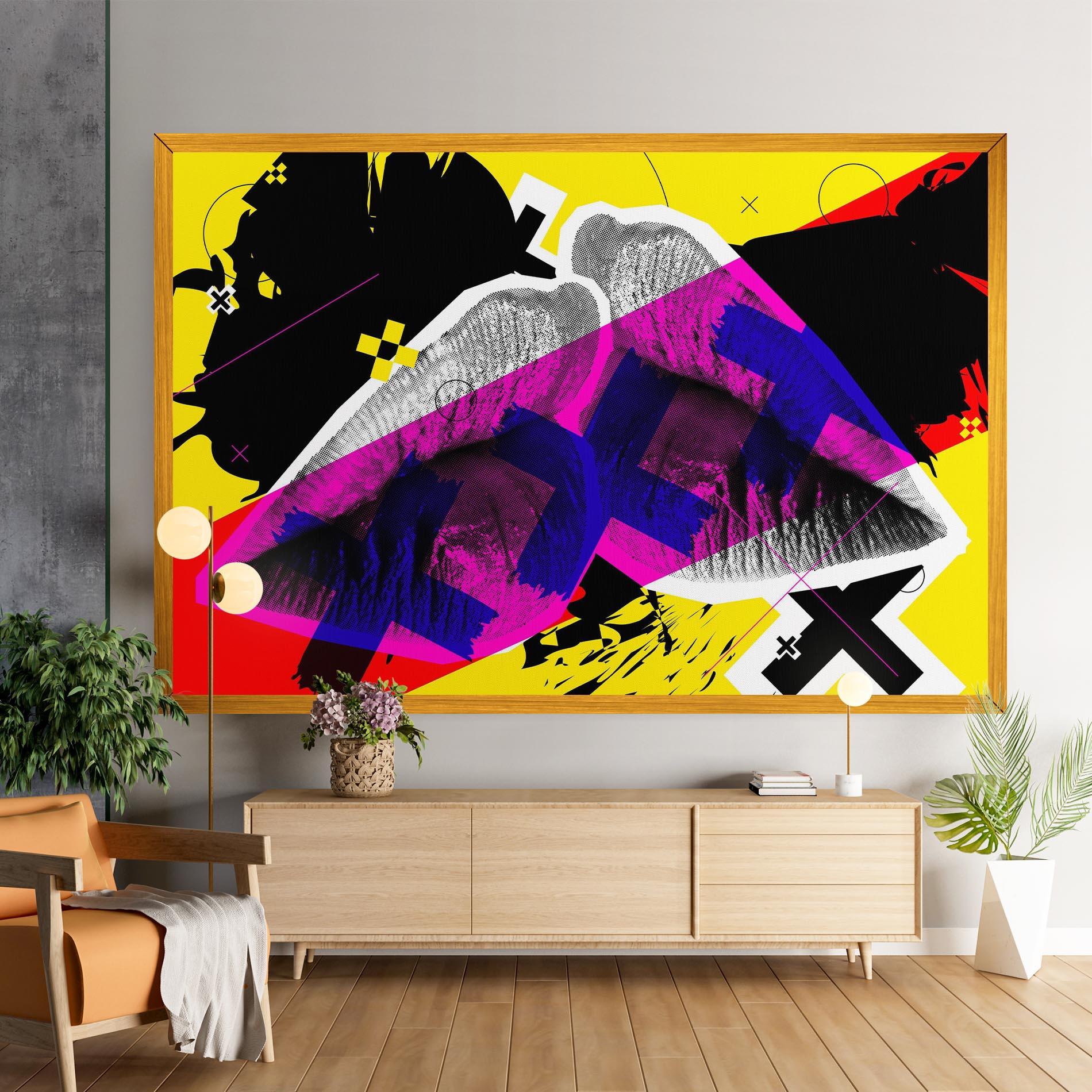 Vászonkép Lips Purple Light mockup 9