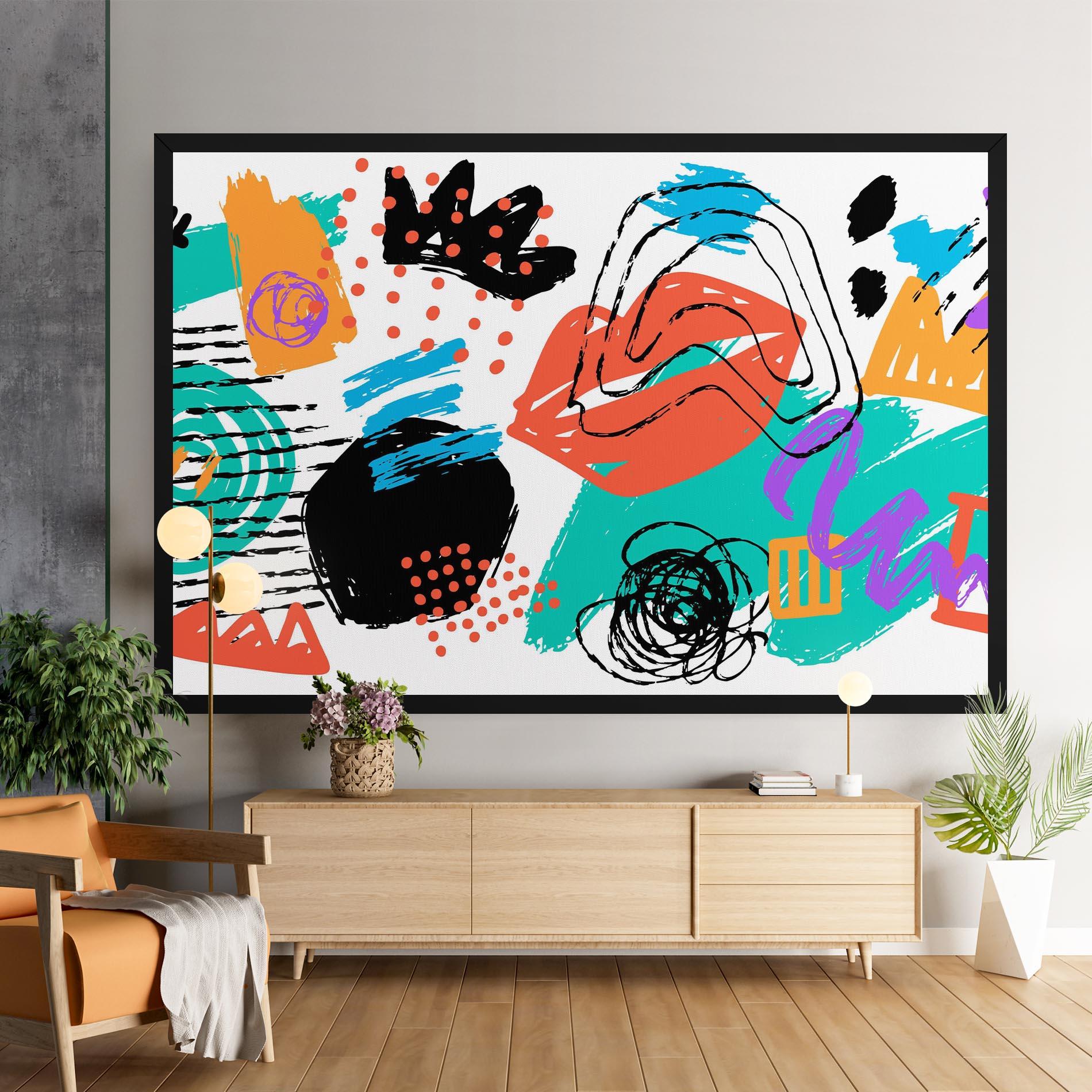 Vászonkép Drawing Collage Art mockup 9