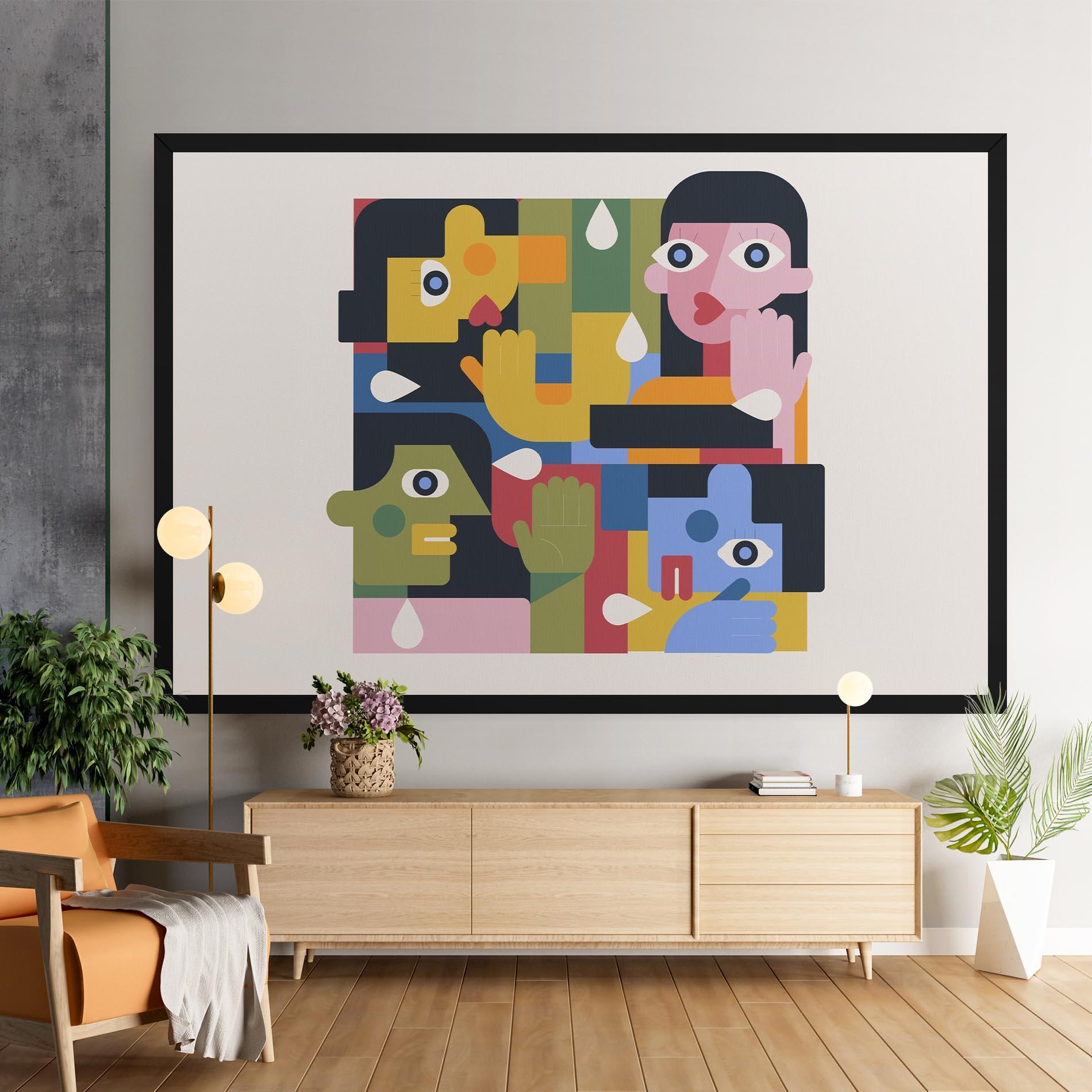 Vászonkép Minimal People Collage mockup 9