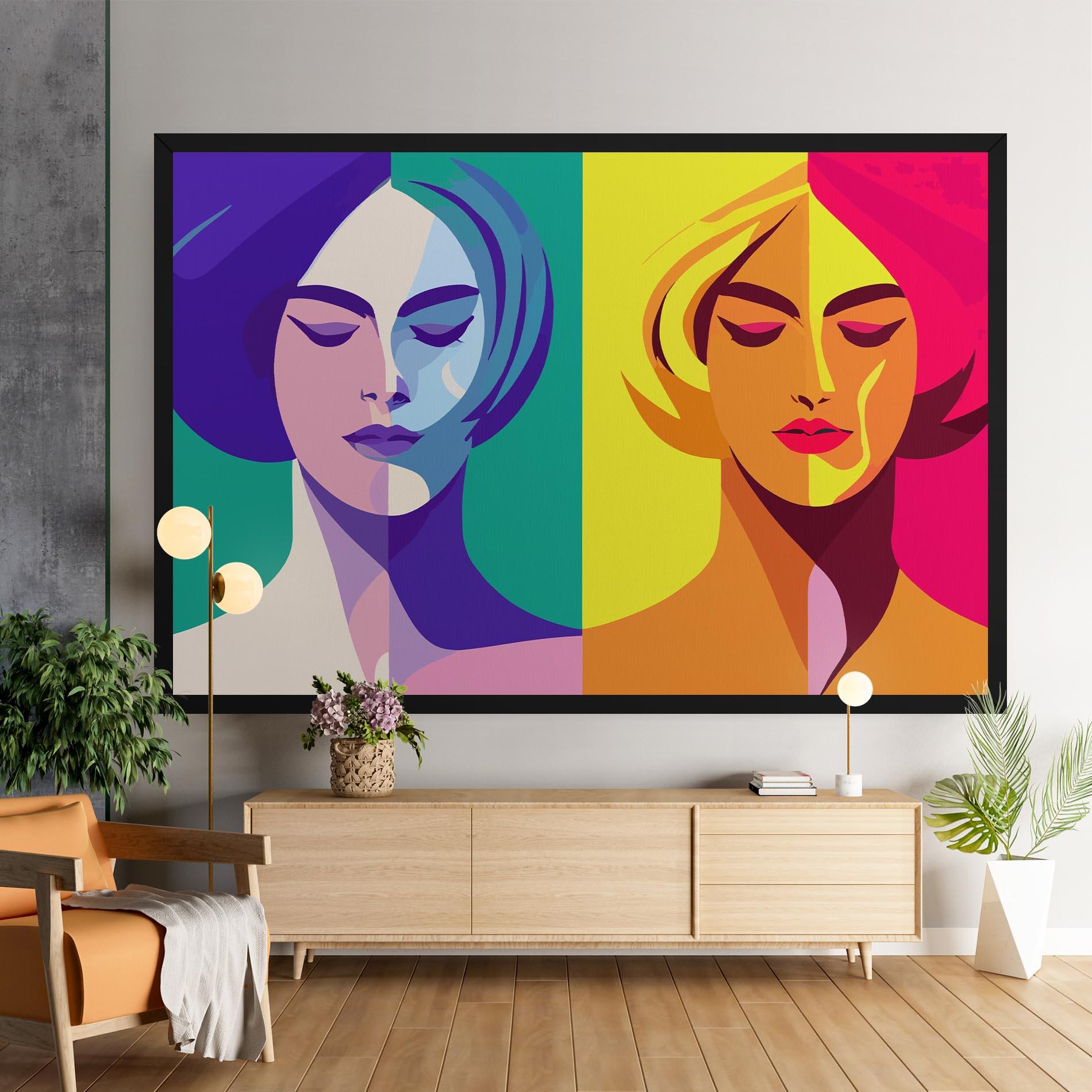 Vászonkép Winter Summer Girl mockup 9