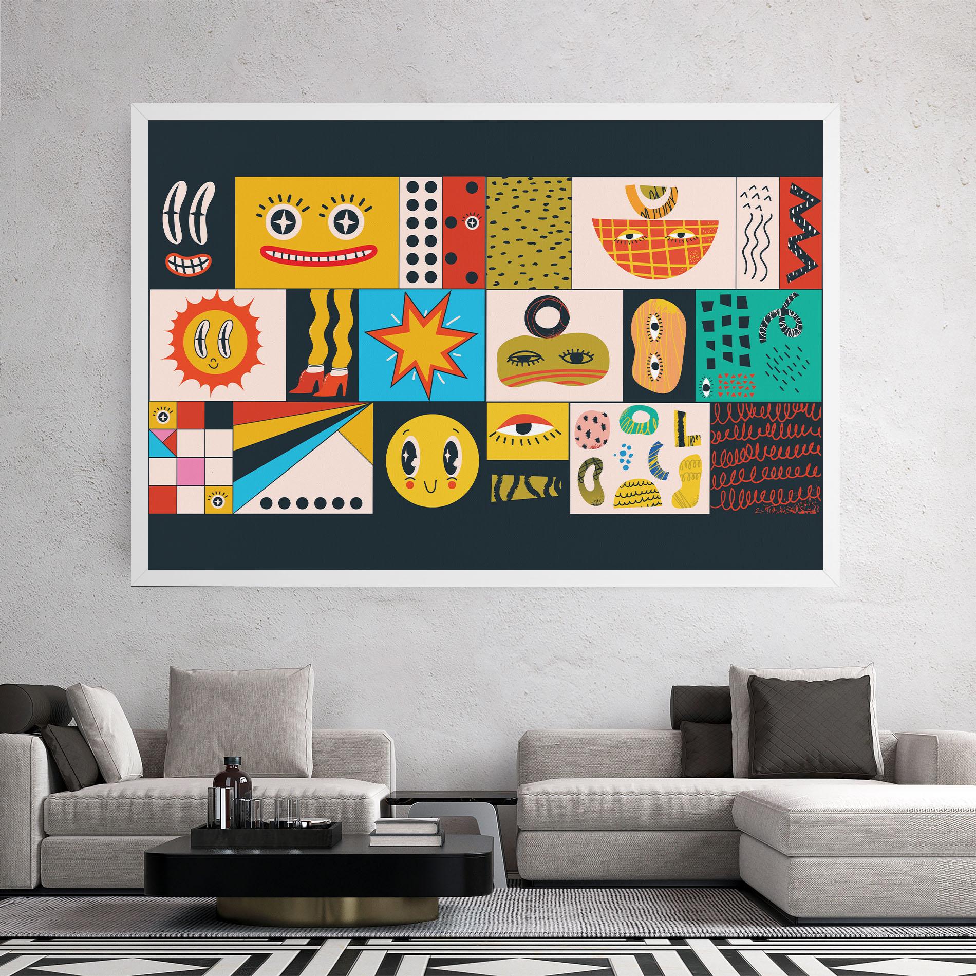 Vászonkép Cool Eye Shape mockup 2