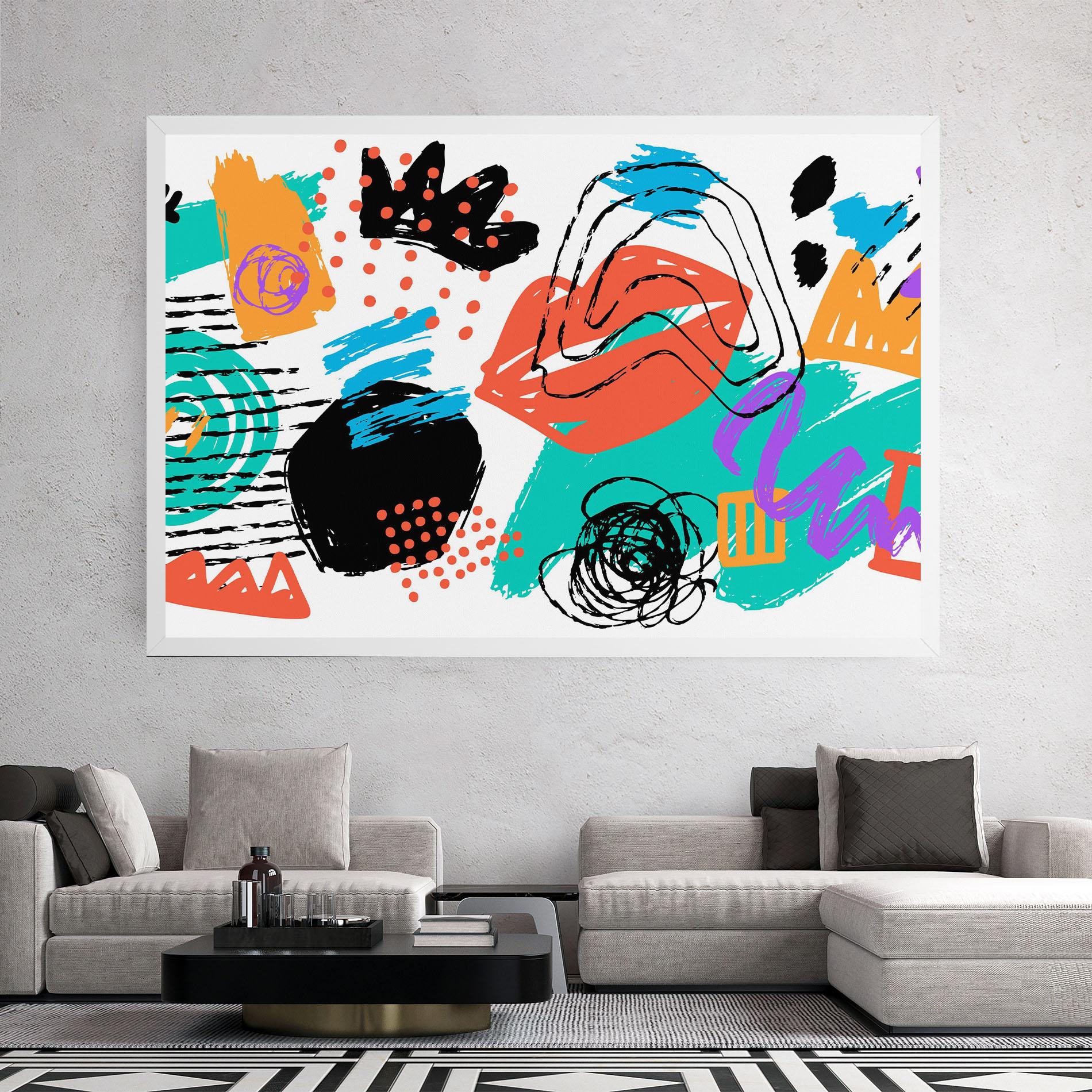 Vászonkép Drawing Collage Art mockup 2