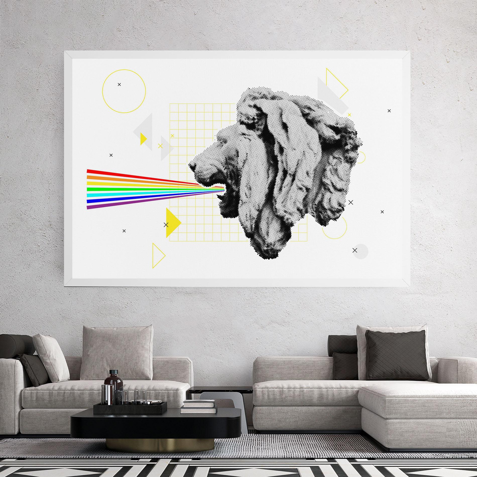 Vászonkép Lion Collage mockup 2