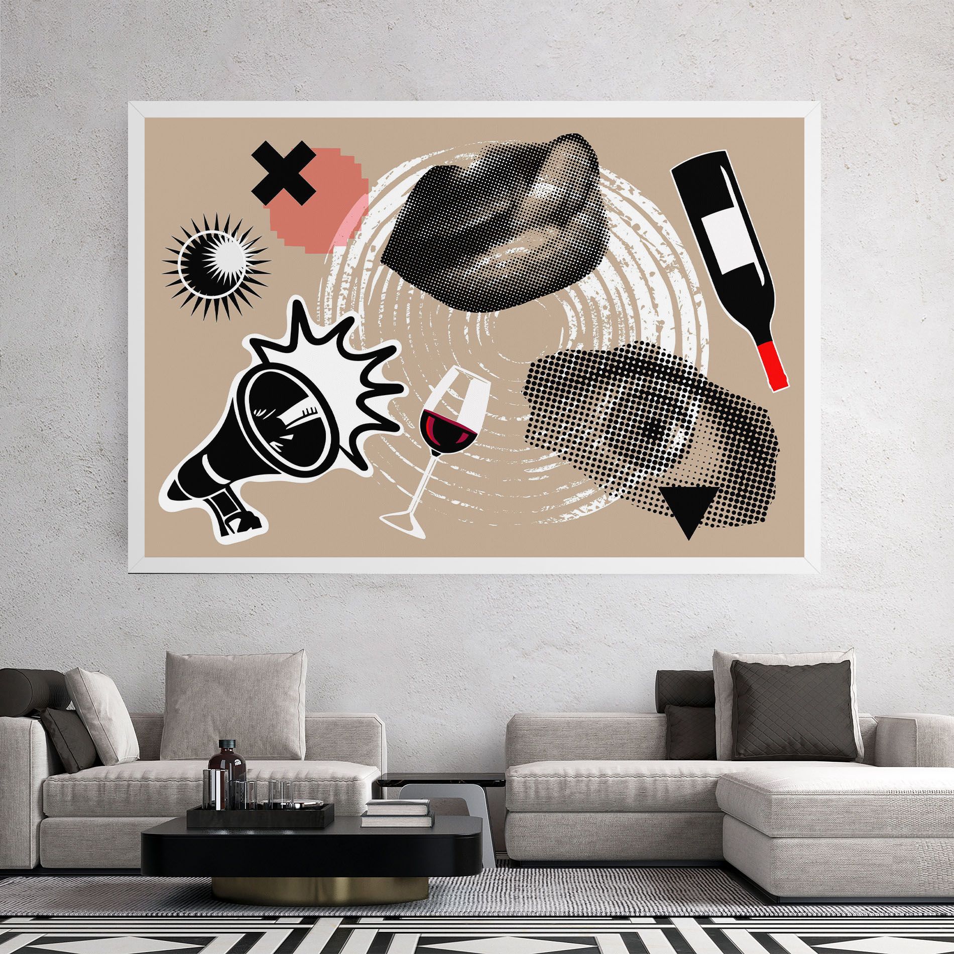 Lips Mouth Collage mockup 2