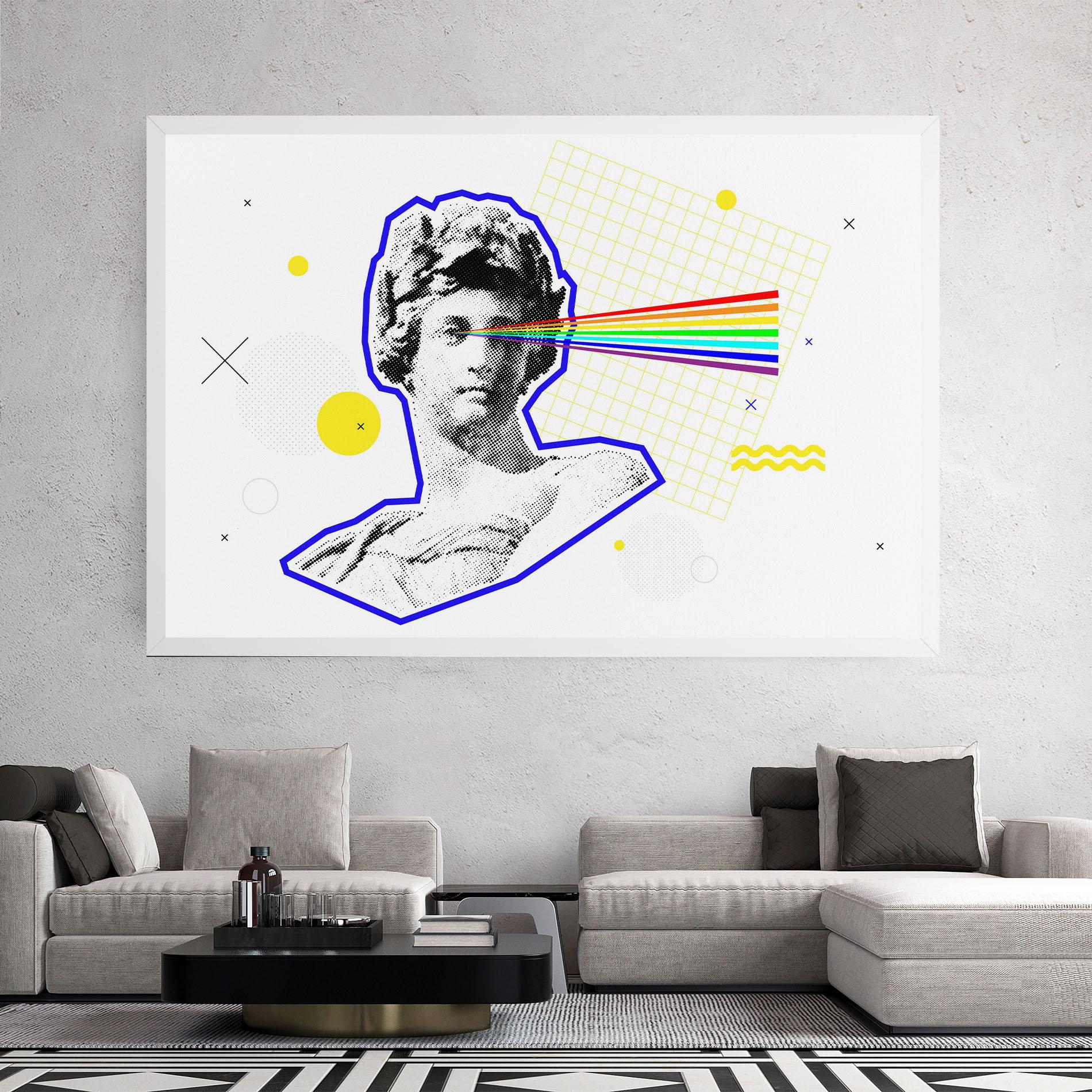 Vászonkép Rainbow Statue mockup 2