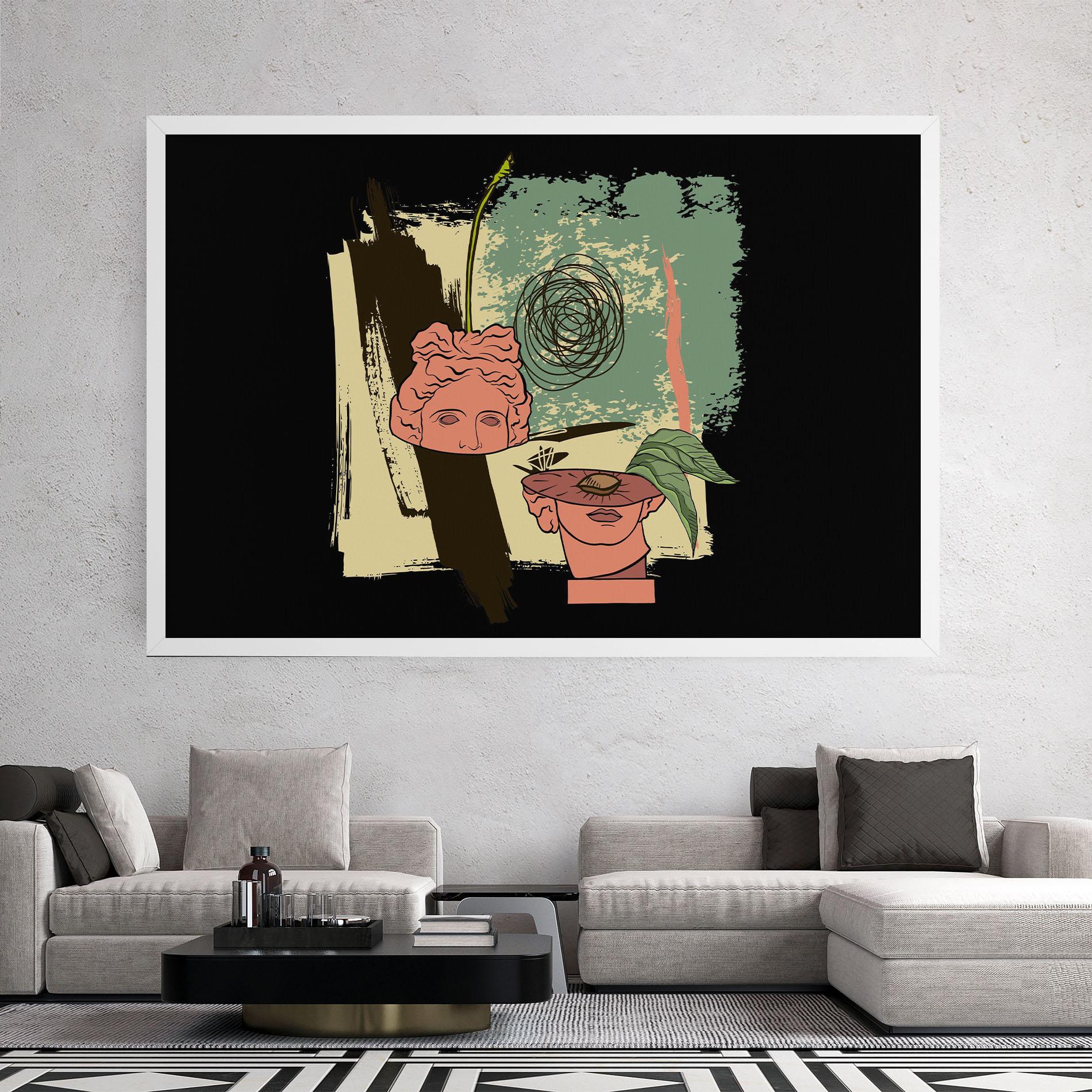 Vászonkép Statue Fruit mockup 2