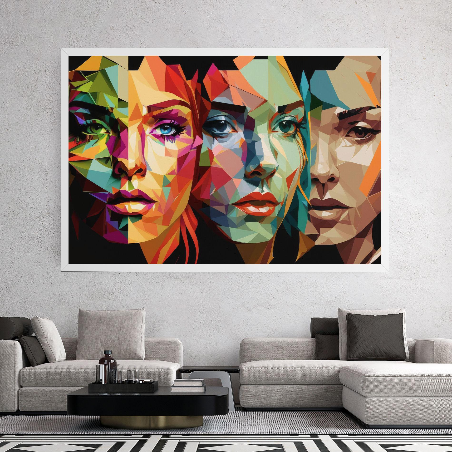 Vászonkép Women Face Collage mockup 2