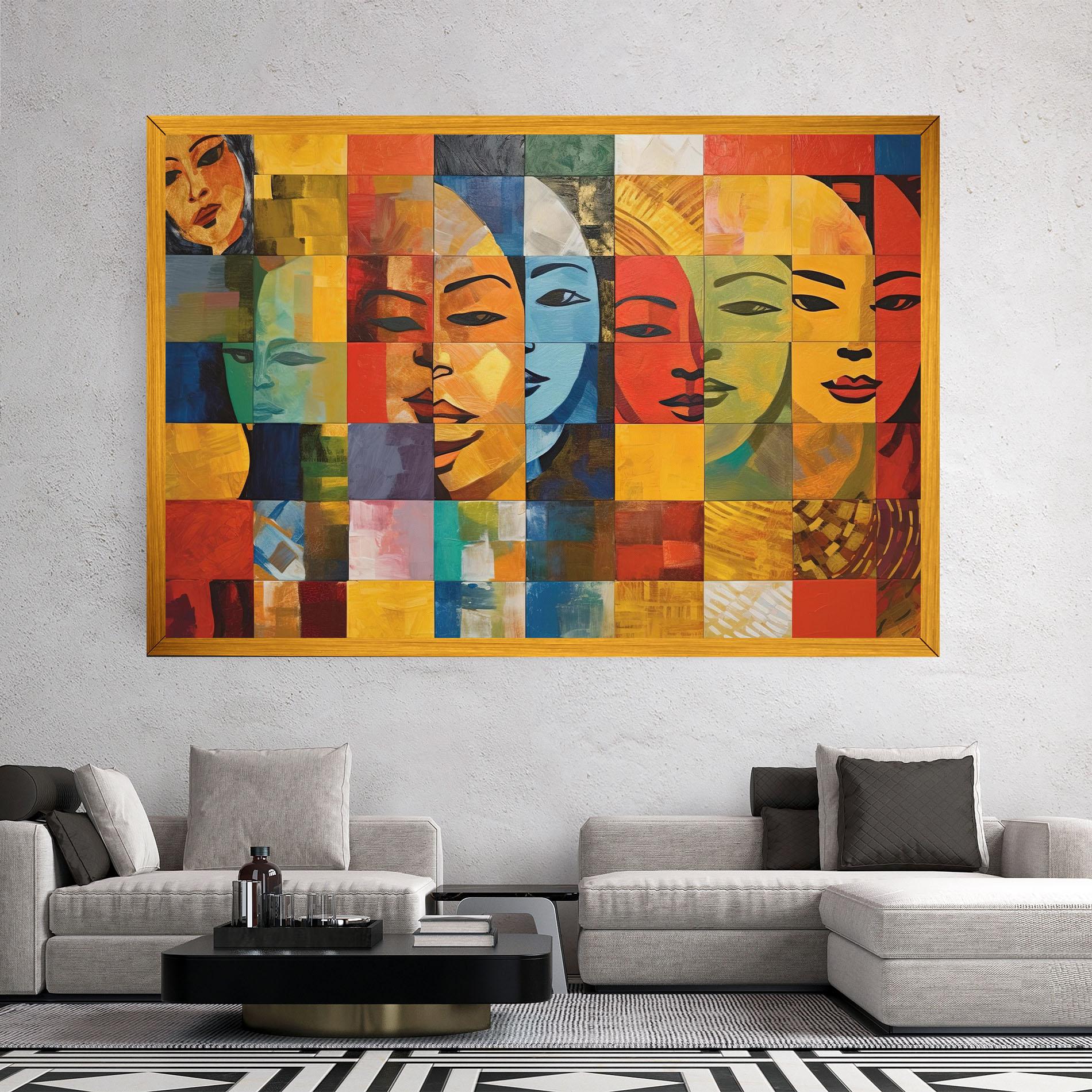 Vászonkép Abstract Concept Collage mockup 2