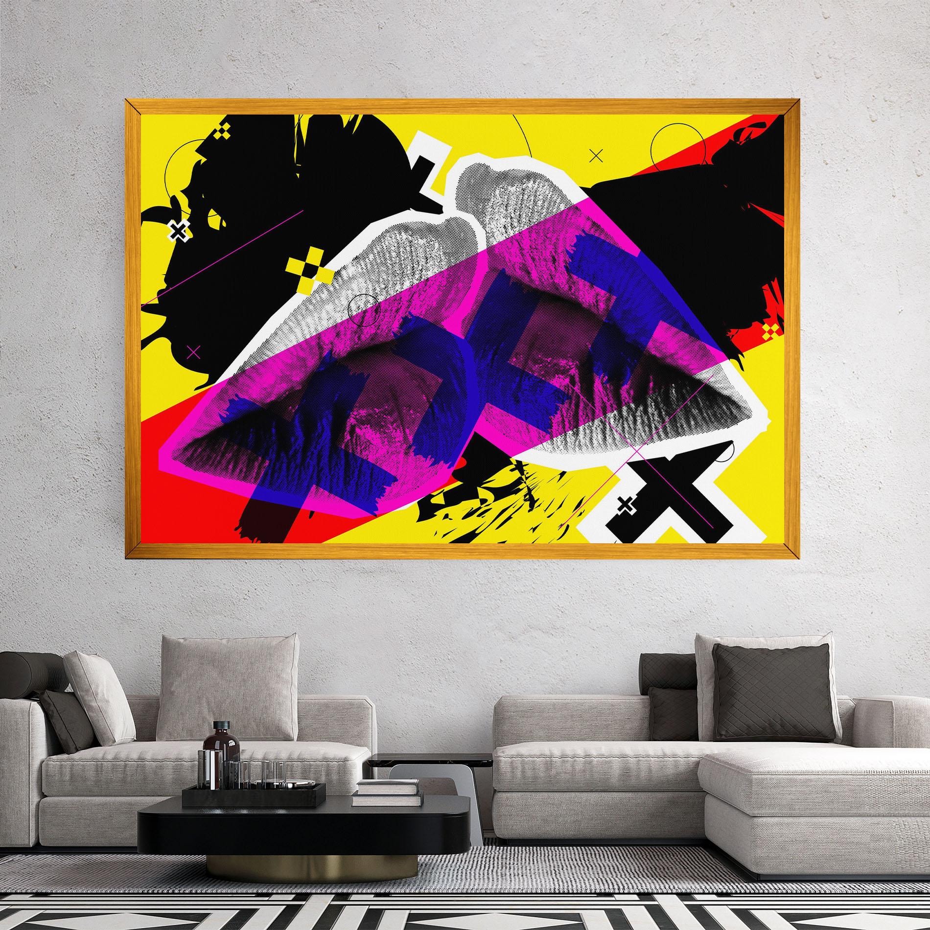 Vászonkép Lips Purple Light mockup 2