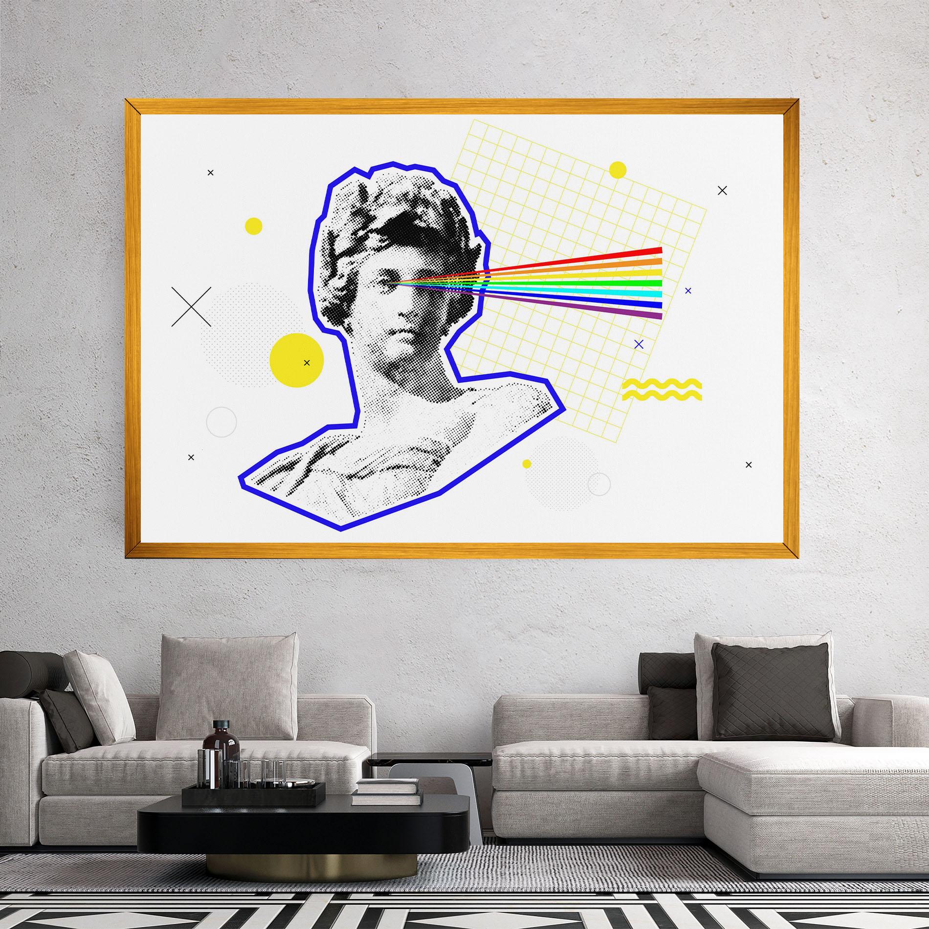 Vászonkép Rainbow Statue mockup 2