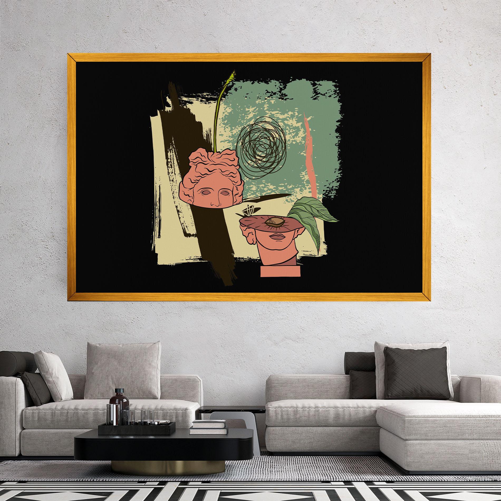 Vászonkép Statue Fruit mockup 2