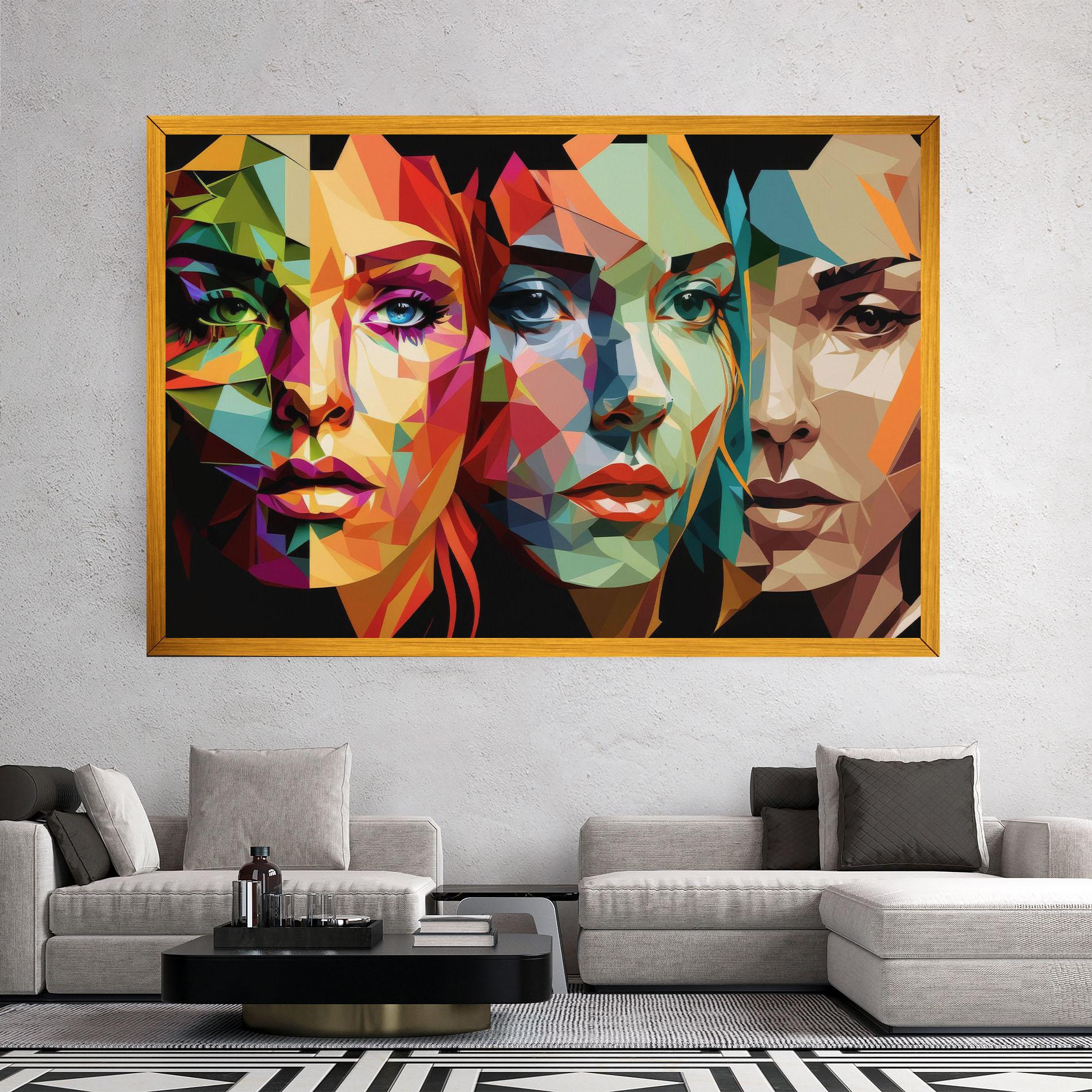 Vászonkép Women Face Collage mockup 2