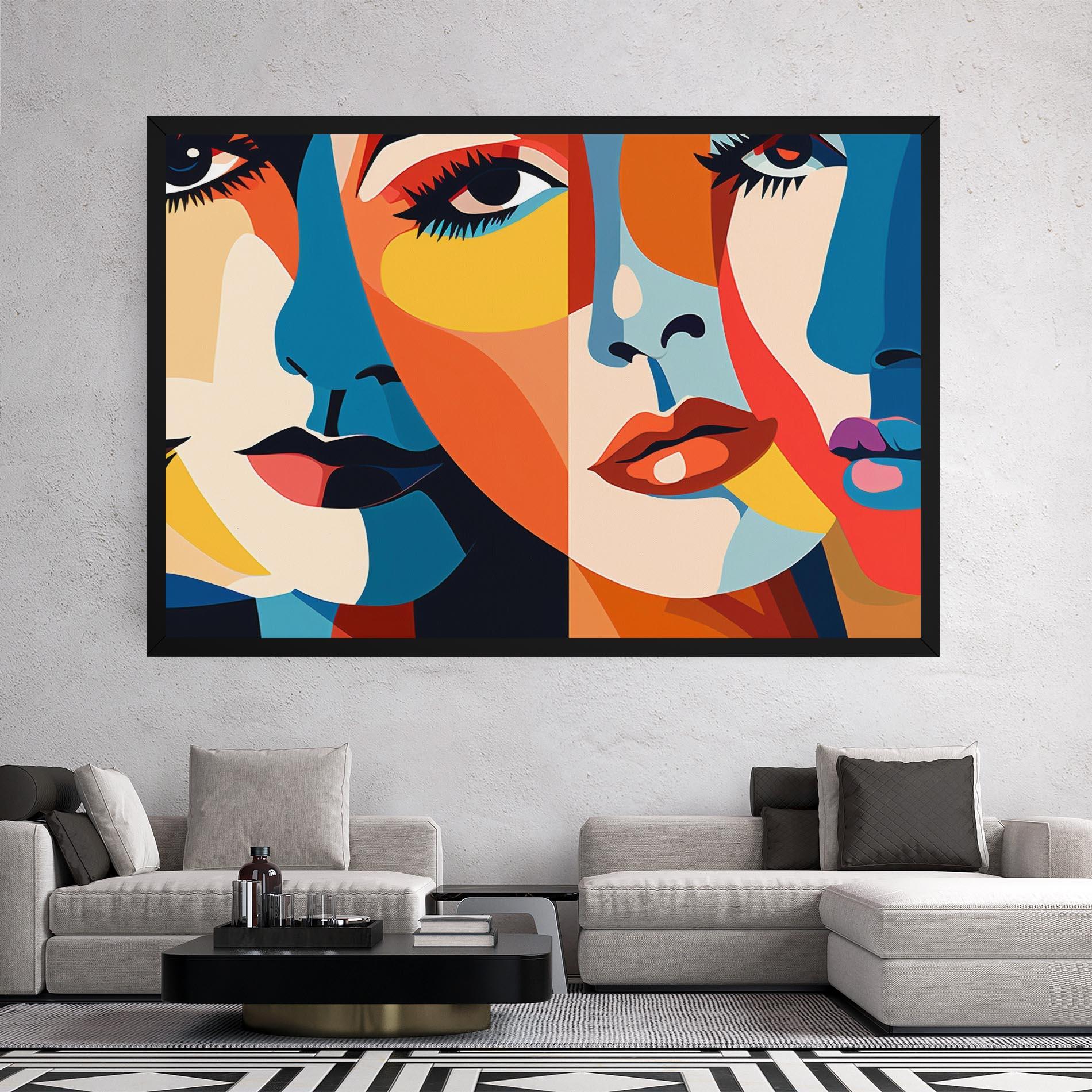 Vászonkép Beauty Face Collage mockup 2