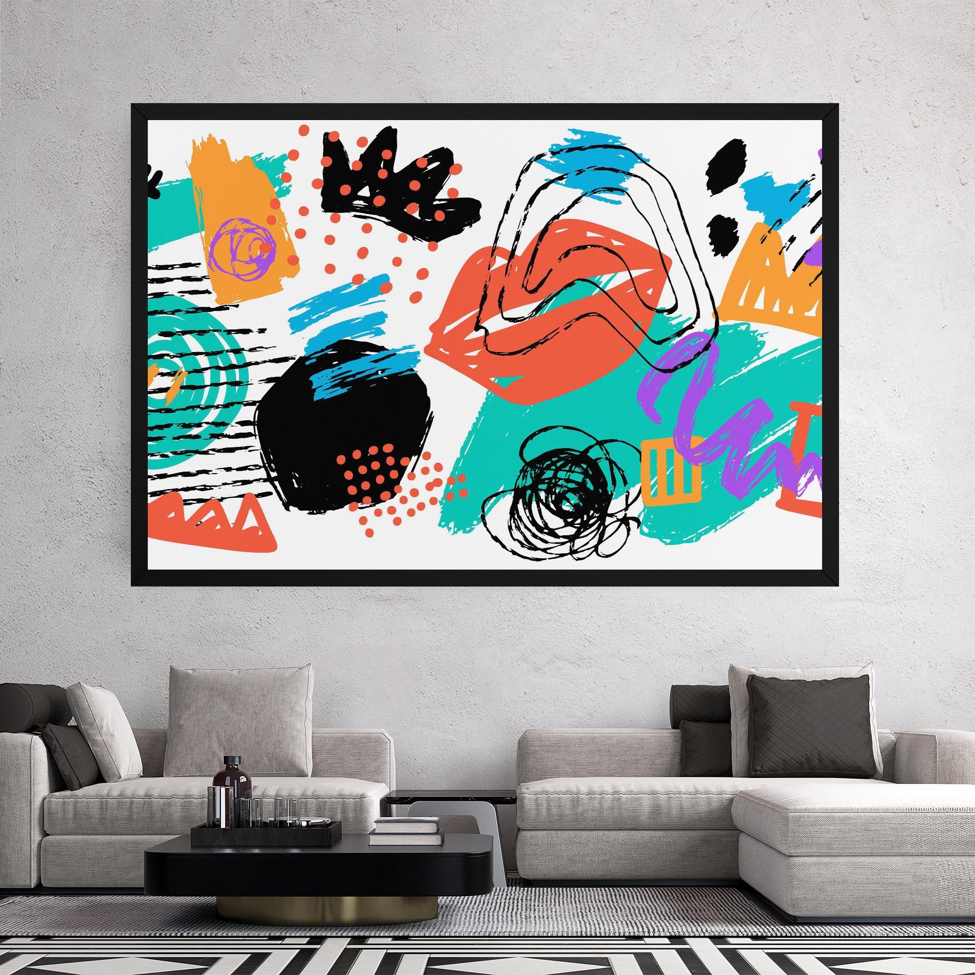 Vászonkép Drawing Collage Art mockup 2