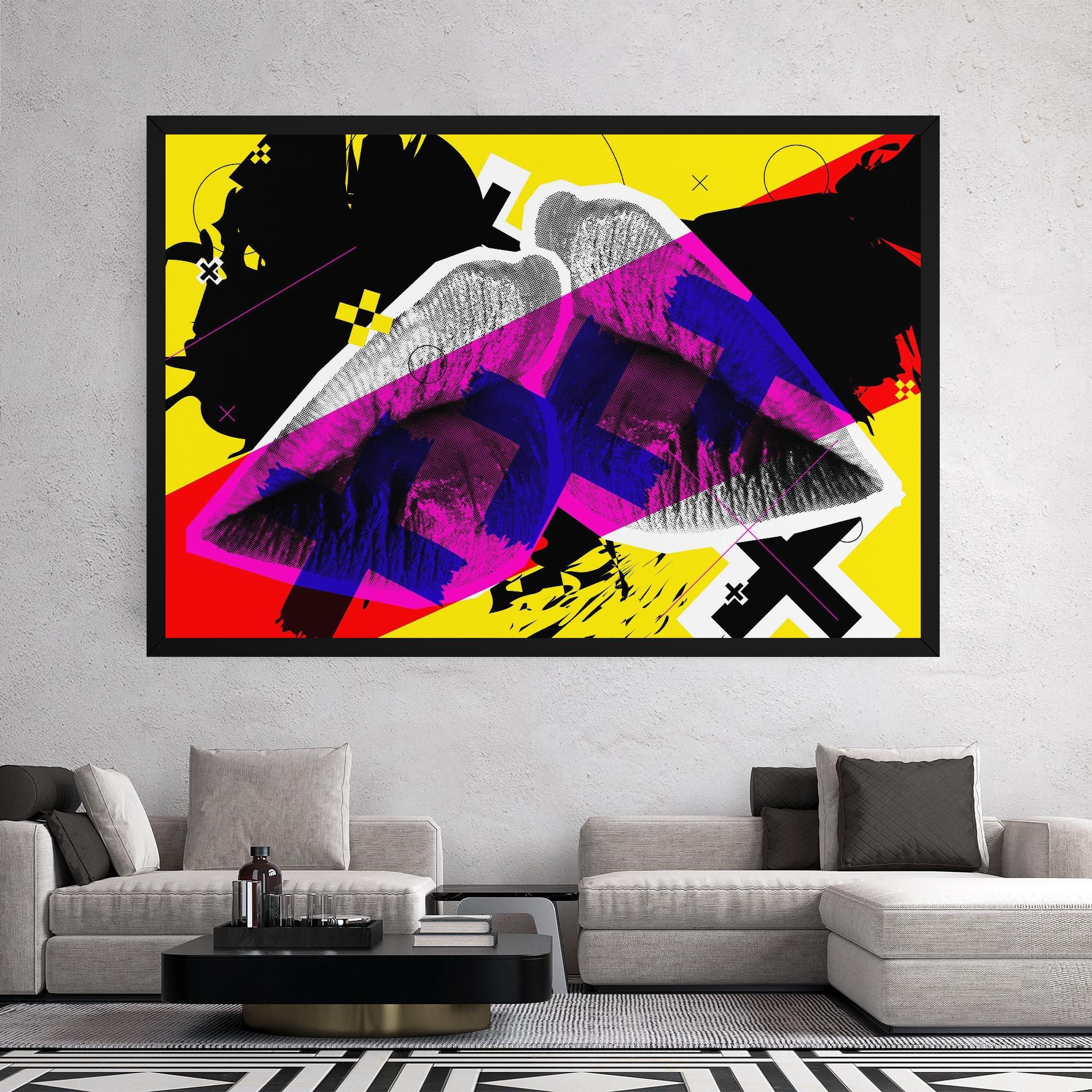 Vászonkép Lips Purple Light mockup 2