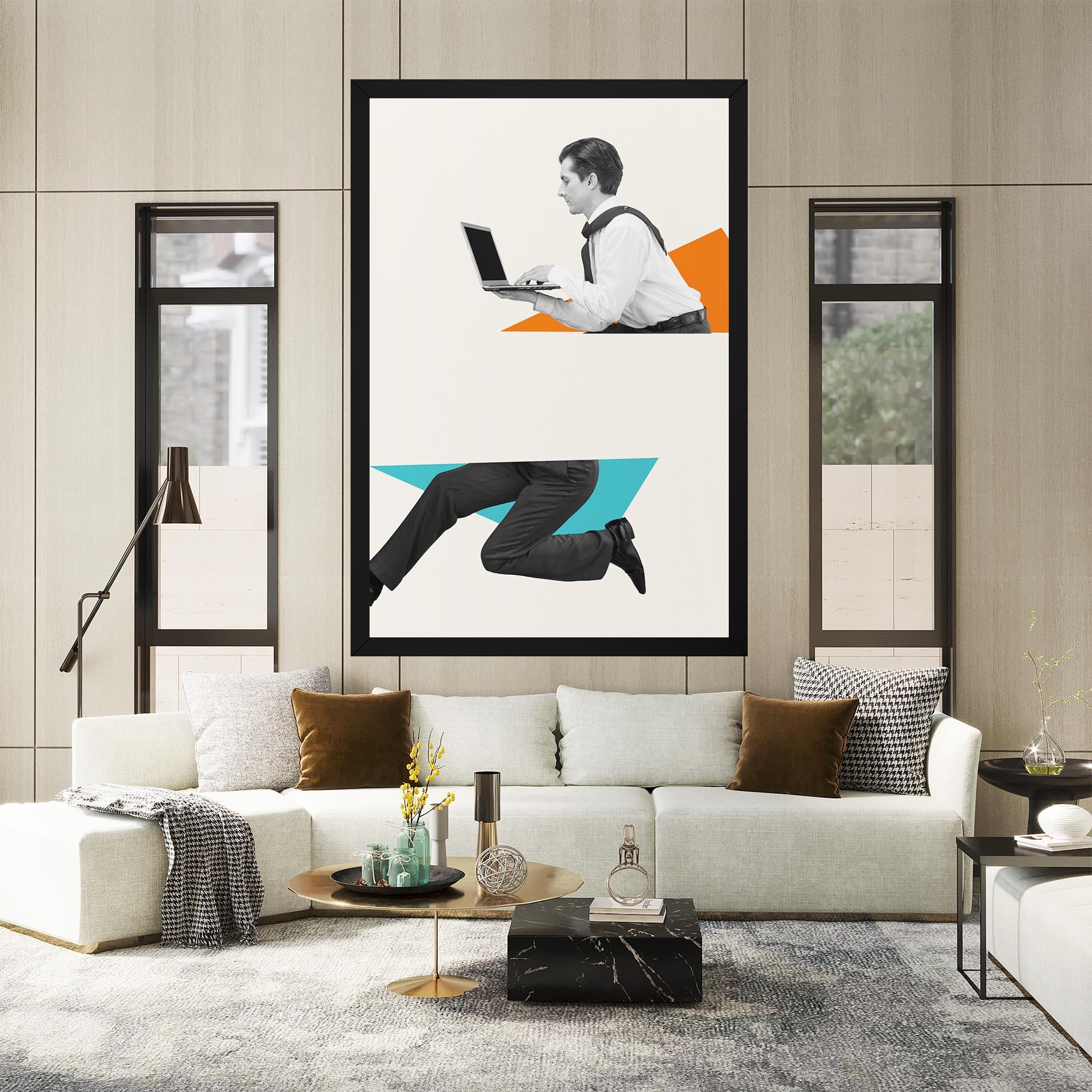 Vászonkép Businessman Collage mockup 2