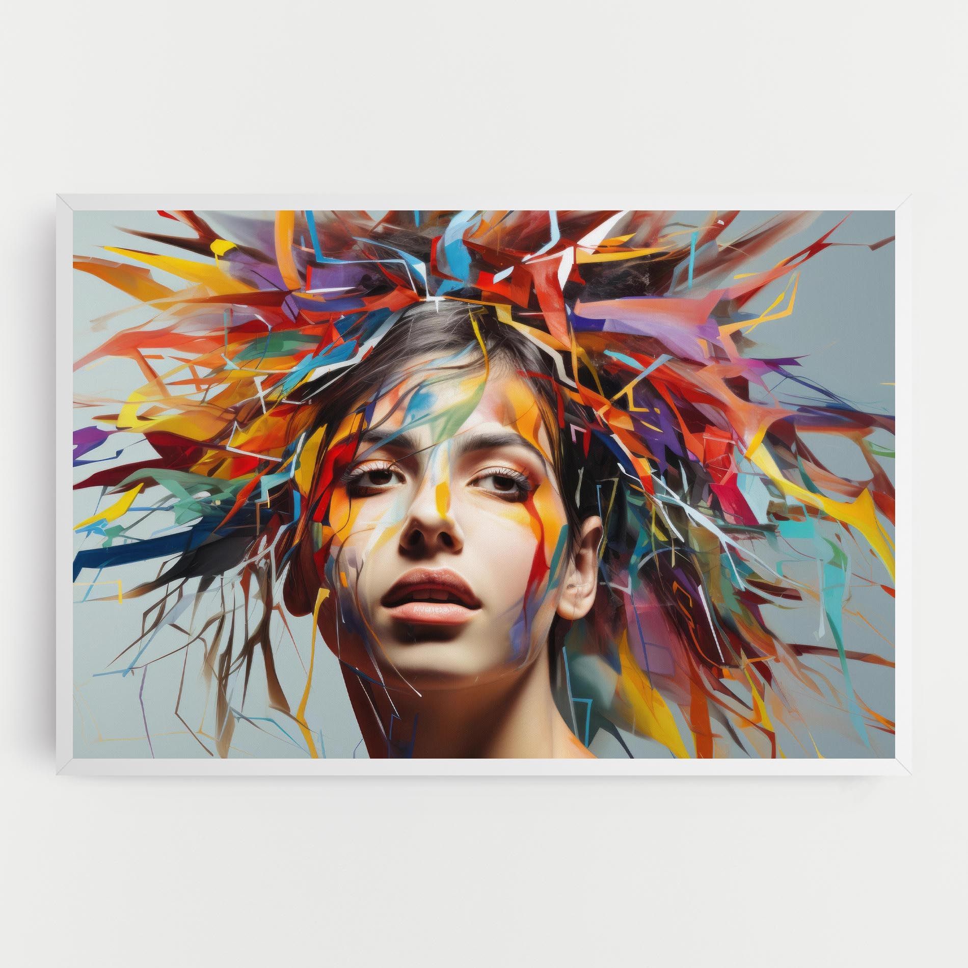 Colorful Paint Hair mockup 0