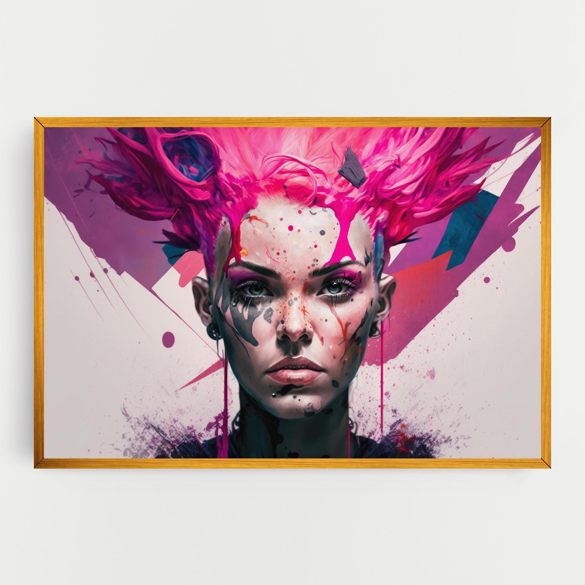 Vászonkép Abstract Pink Hair mockup 0