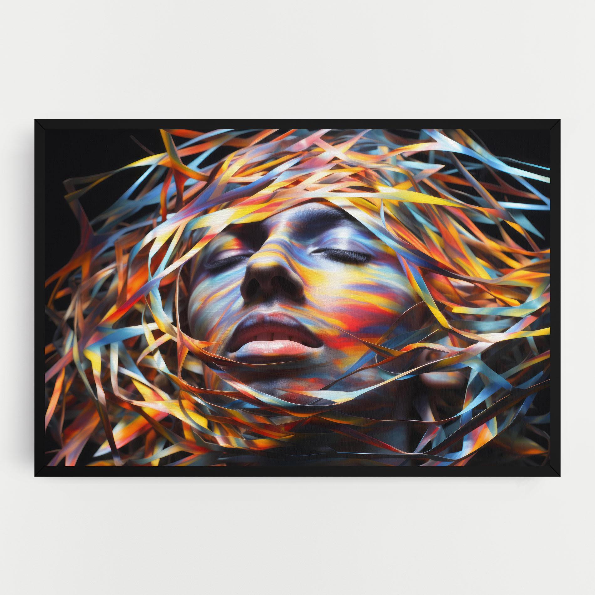 Vászonkép Colorful Ribbons Hair mockup 0