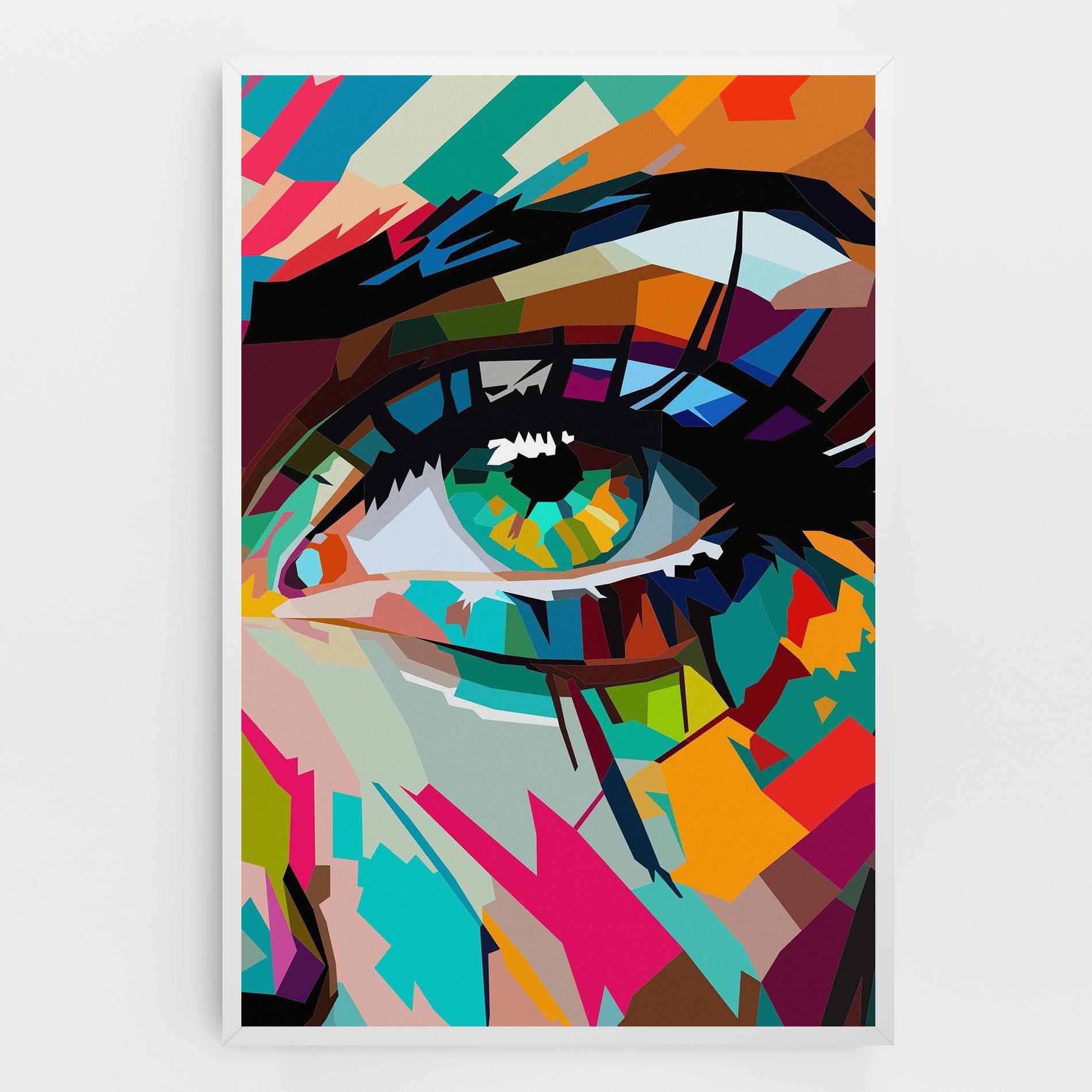 Vászonkép Colorful Eye mockup 0
