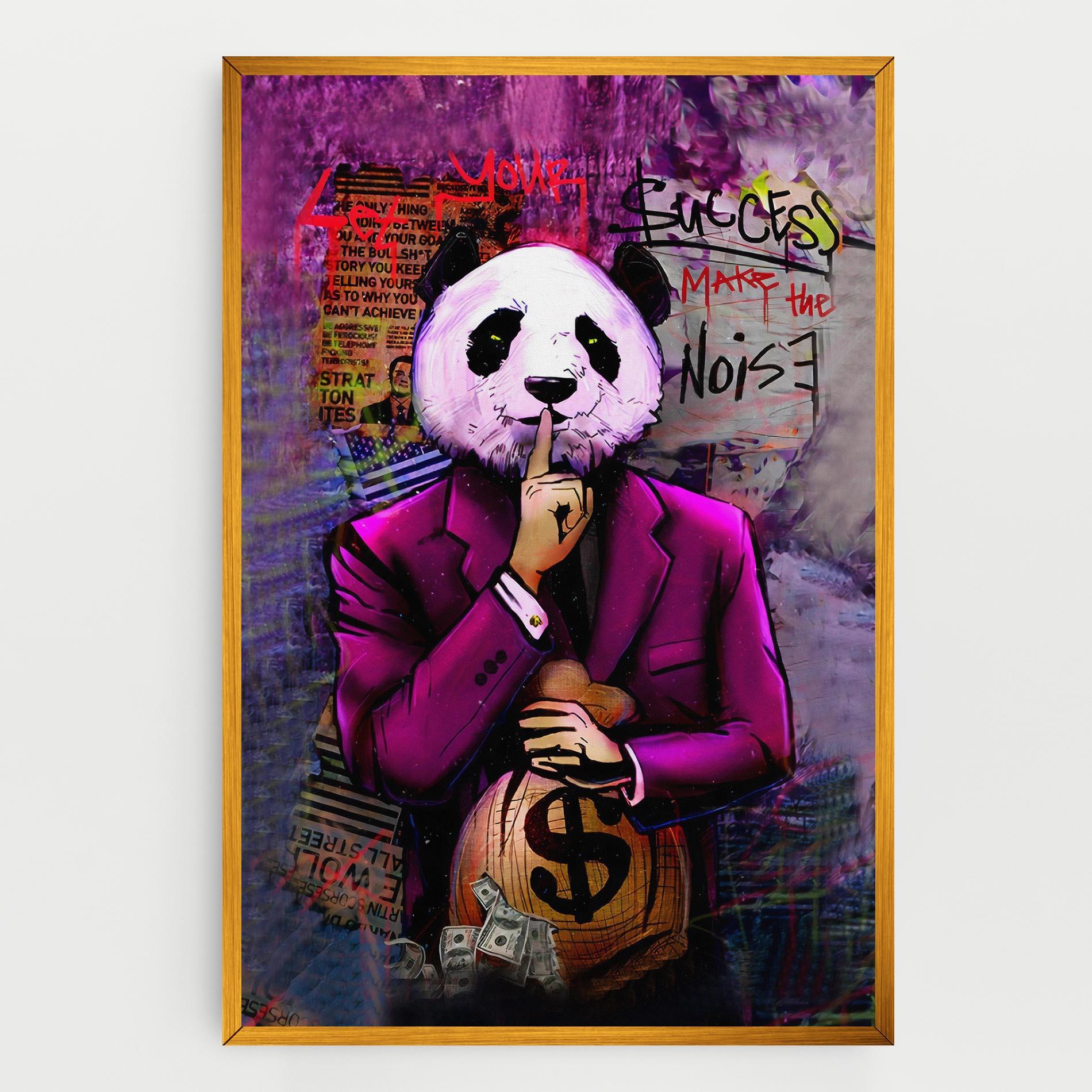Vászonkép Silence Panda mockup 0
