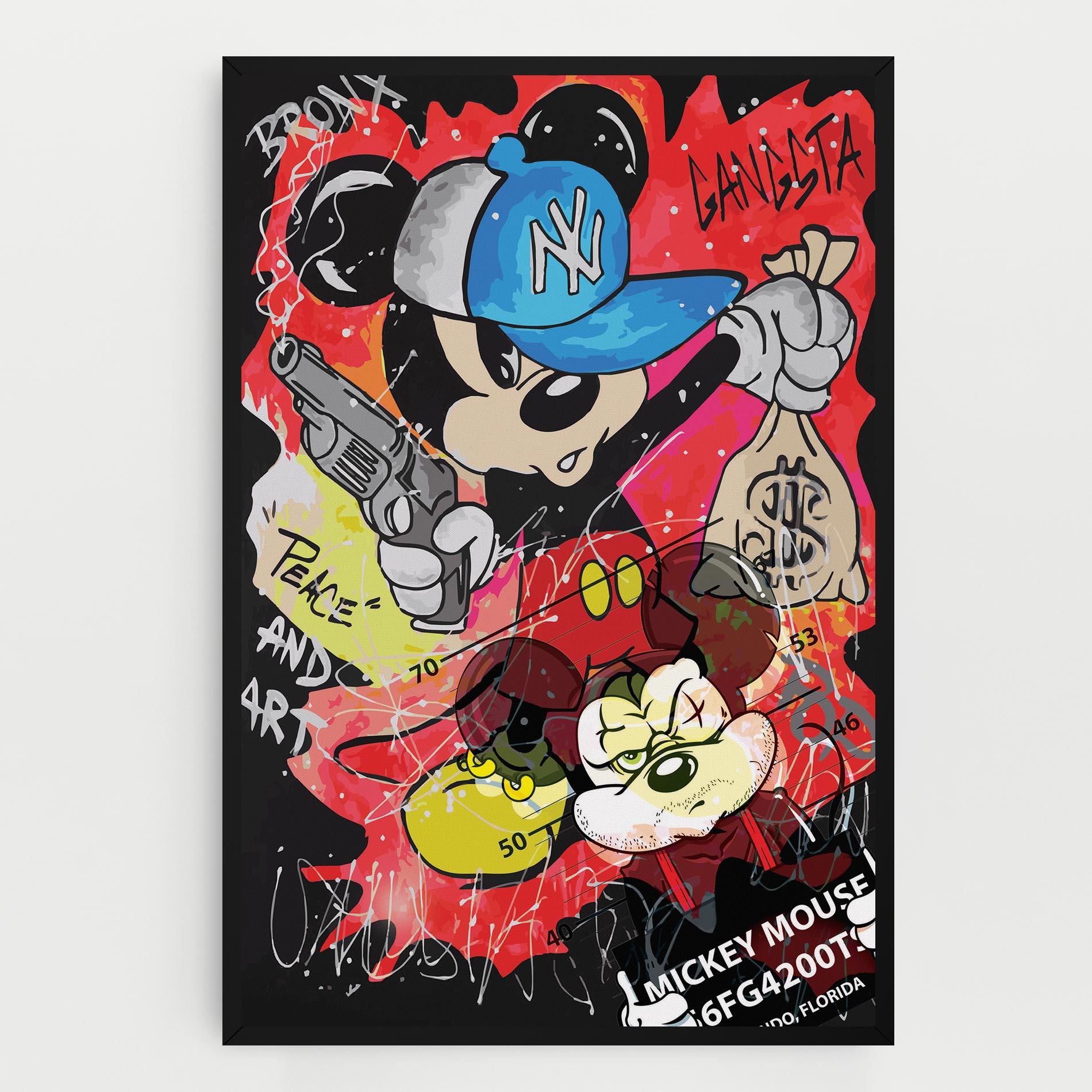 Vászonkép Gangsta Mickey mockup 0