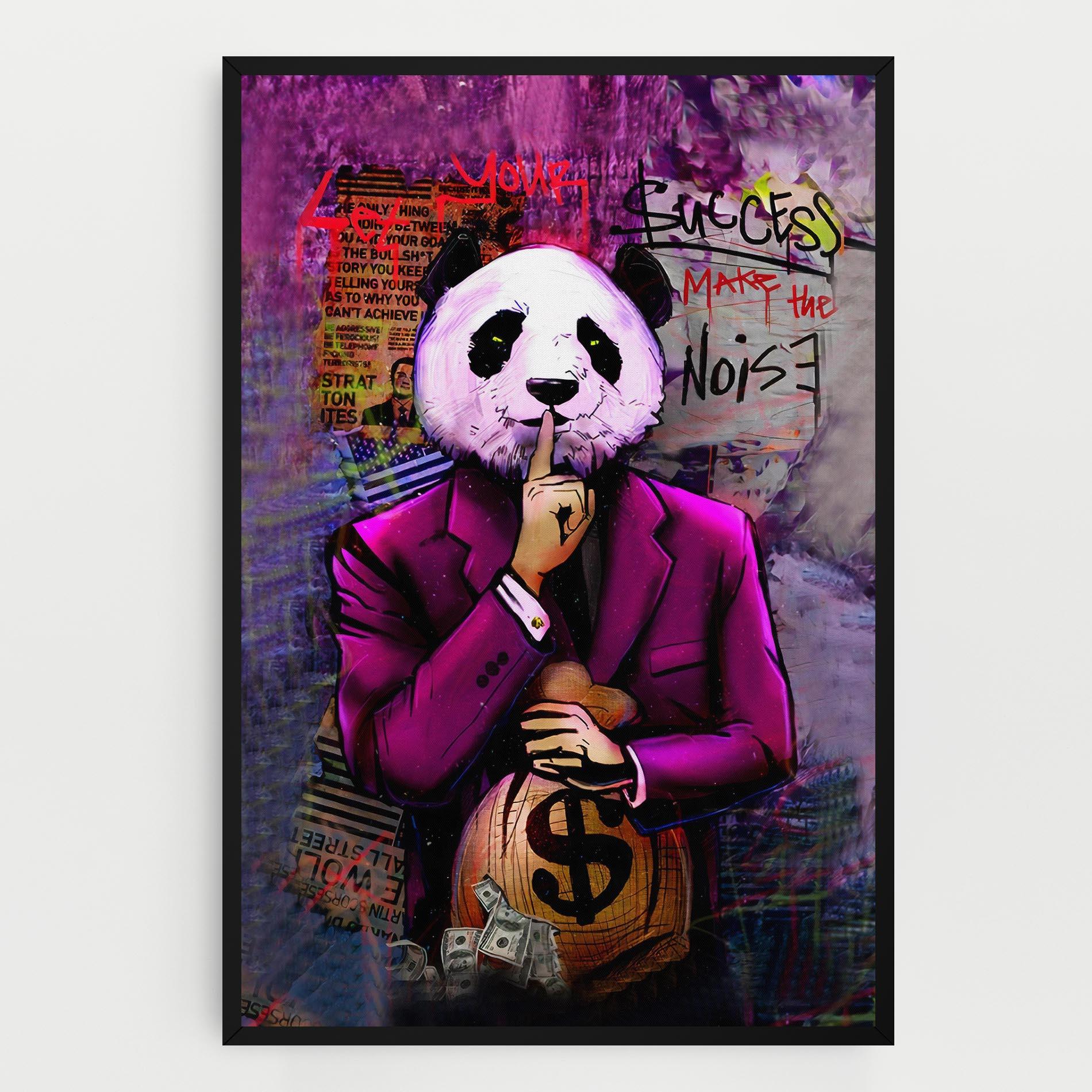 Vászonkép Silence Panda mockup 0