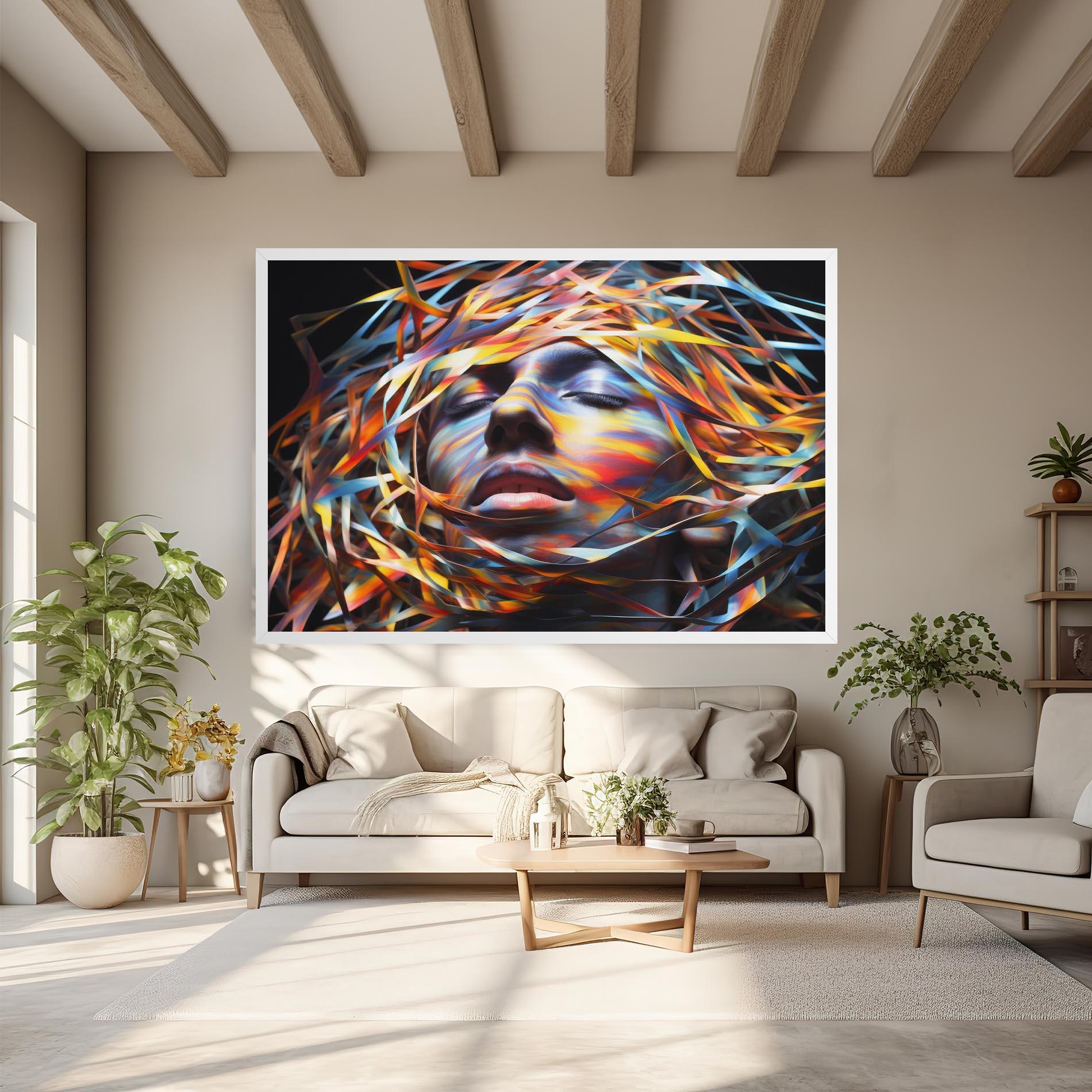 Vászonkép Colorful Ribbons Hair mockup 6