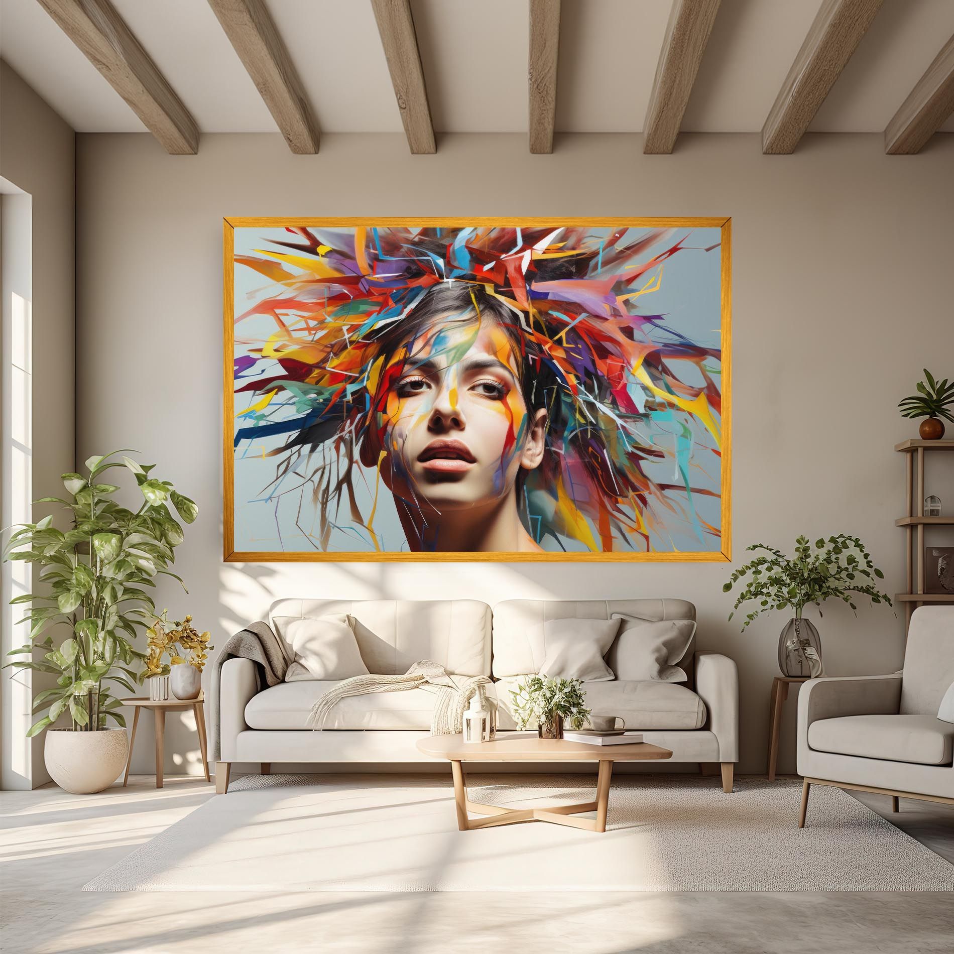 Colorful Paint Hair mockup 6