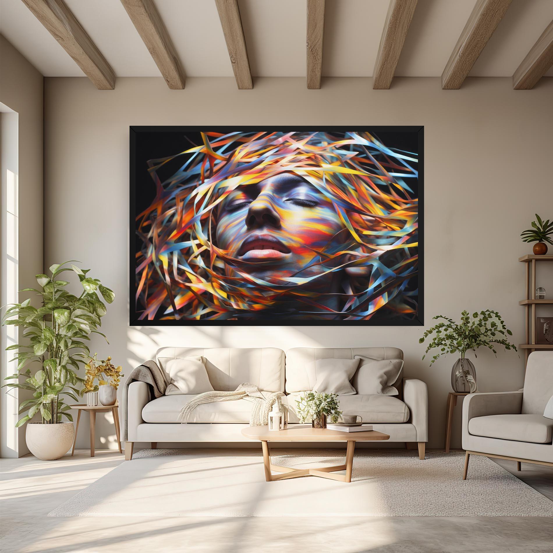 Vászonkép Colorful Ribbons Hair mockup 6