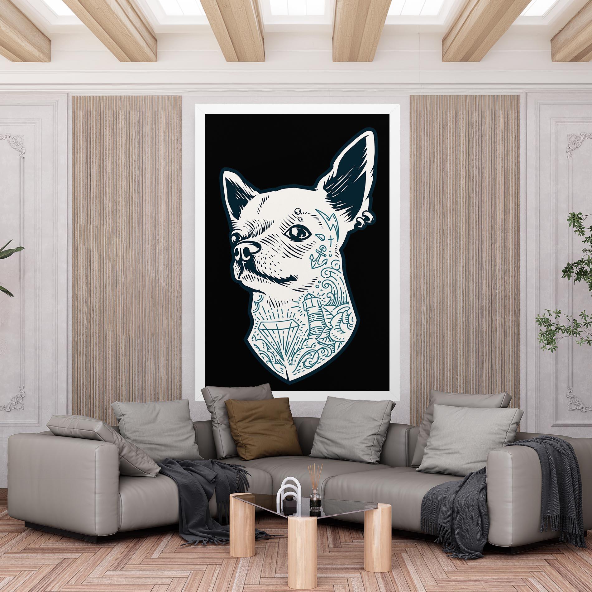 Vászonkép Chihuahua Tattoo mockup 6