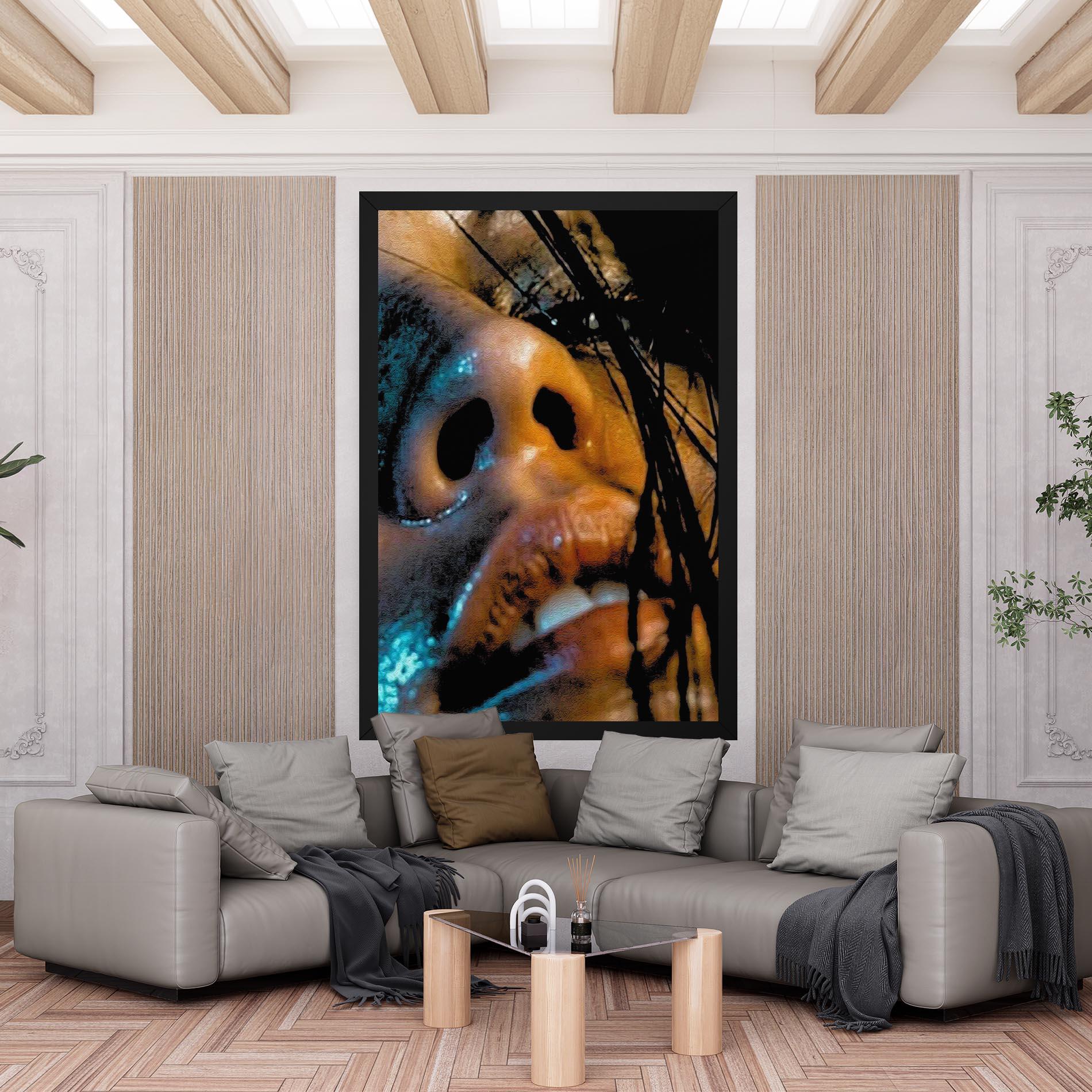 Vászonkép Blue Light Face mockup 6