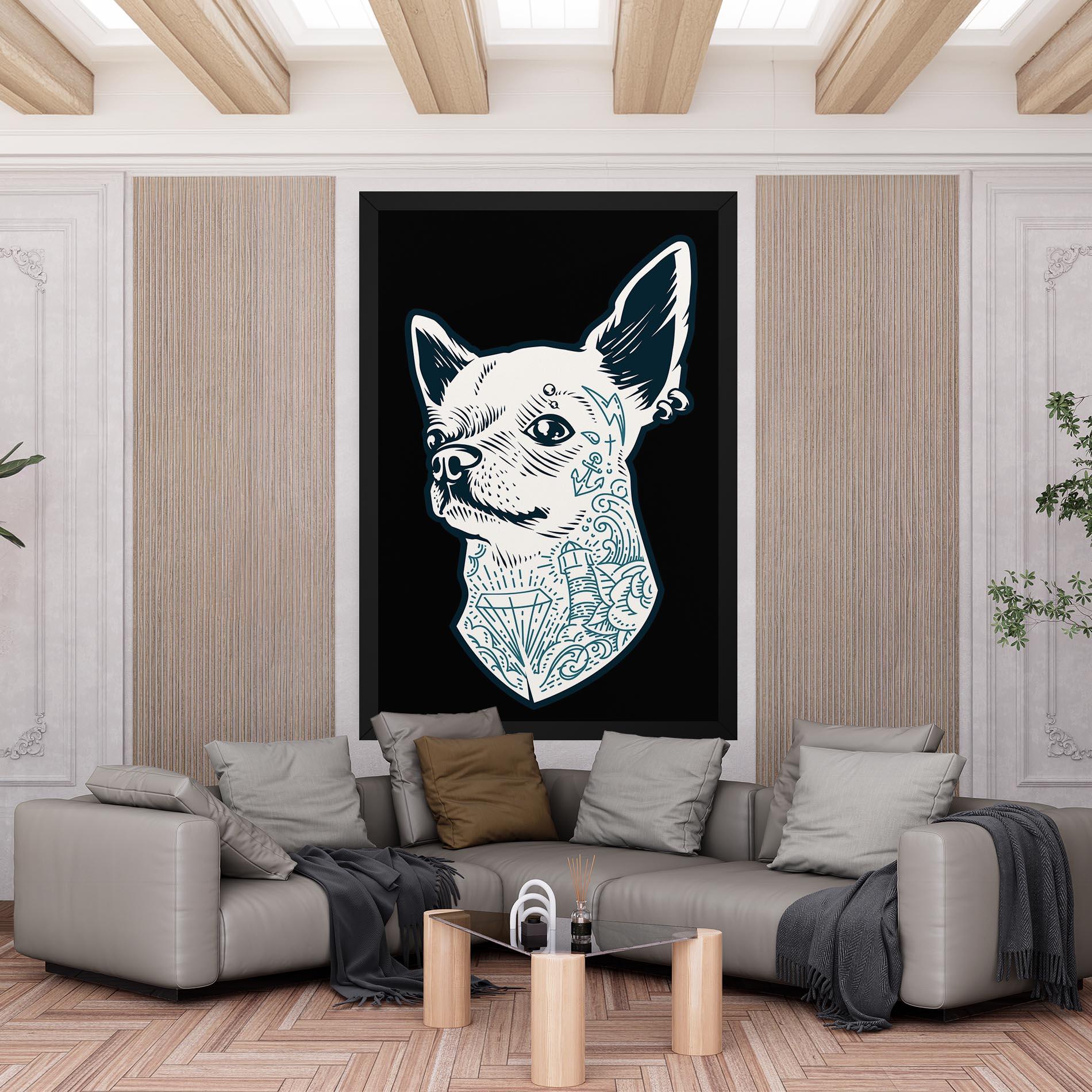 Vászonkép Chihuahua Tattoo mockup 6