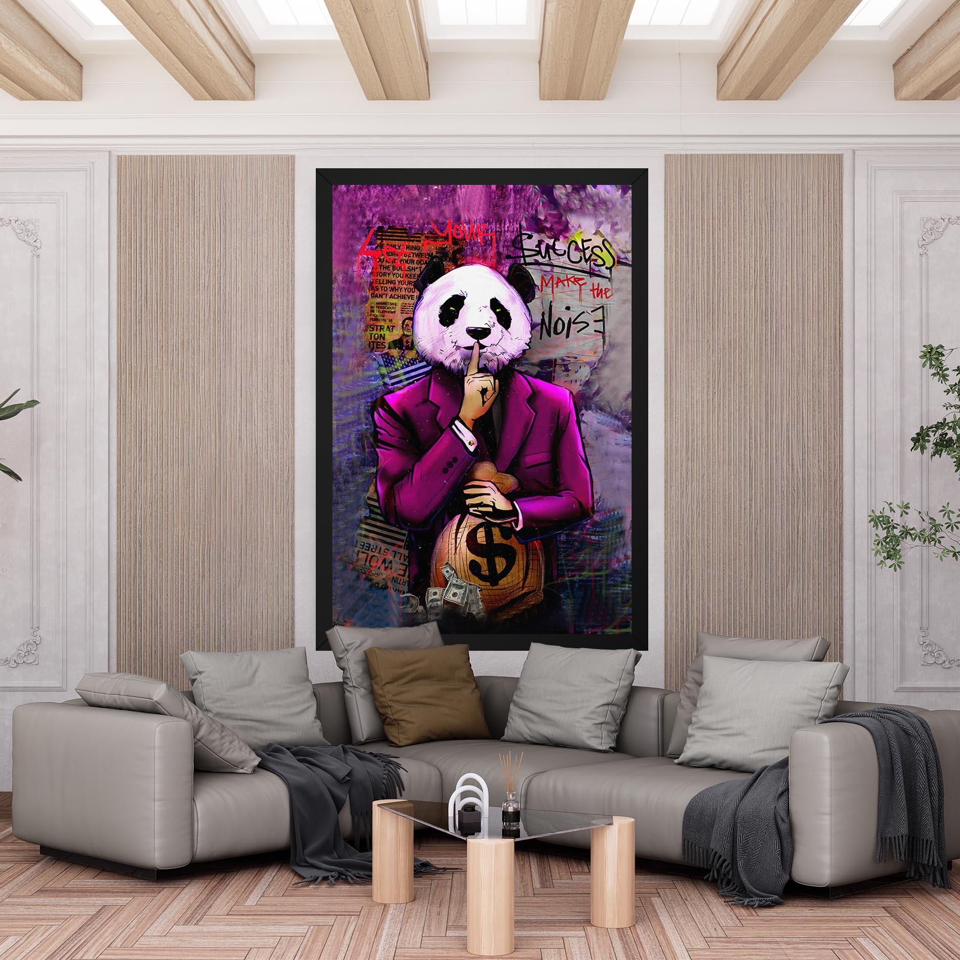 Vászonkép Silence Panda mockup 6