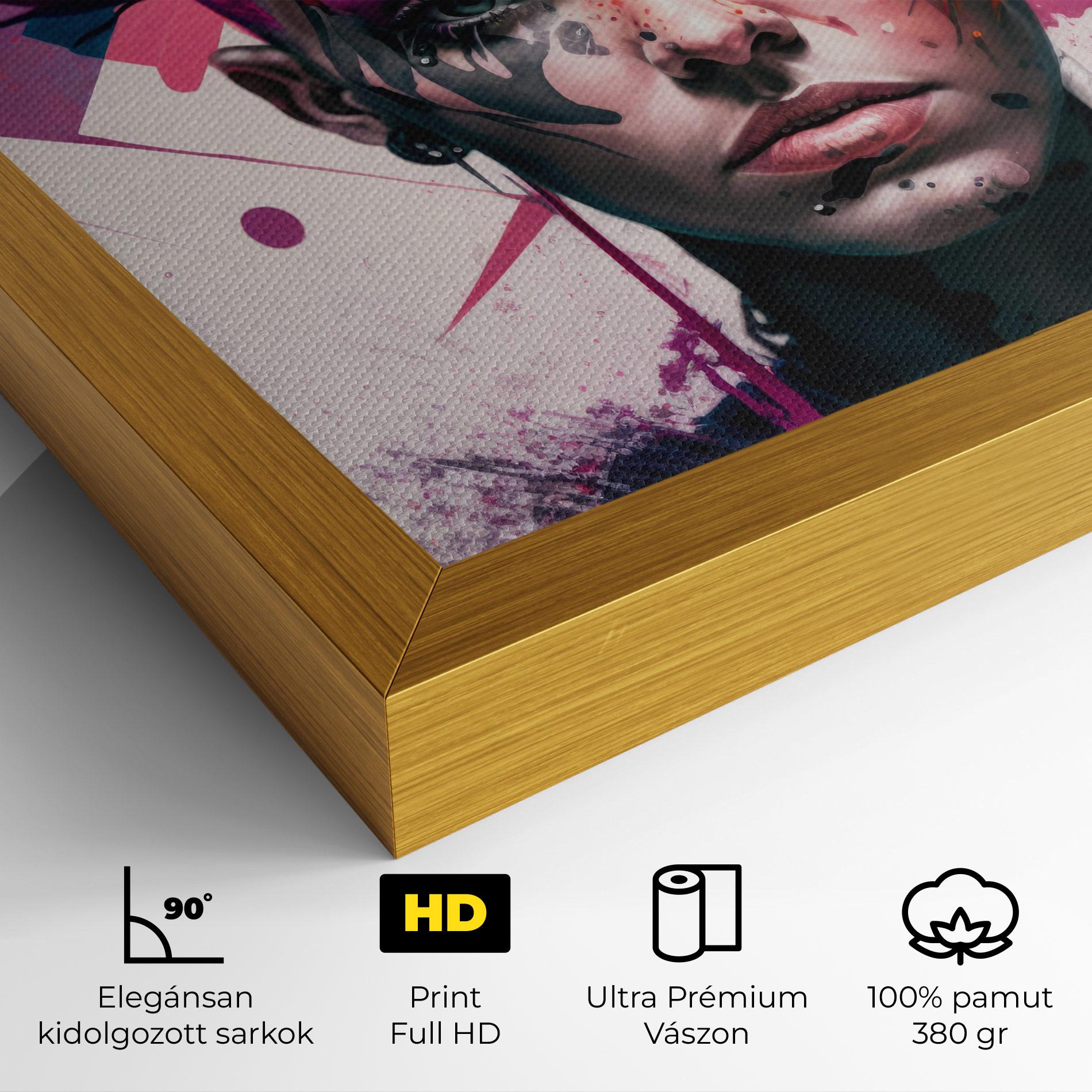 Vászonkép Abstract Pink Hair mockup 4